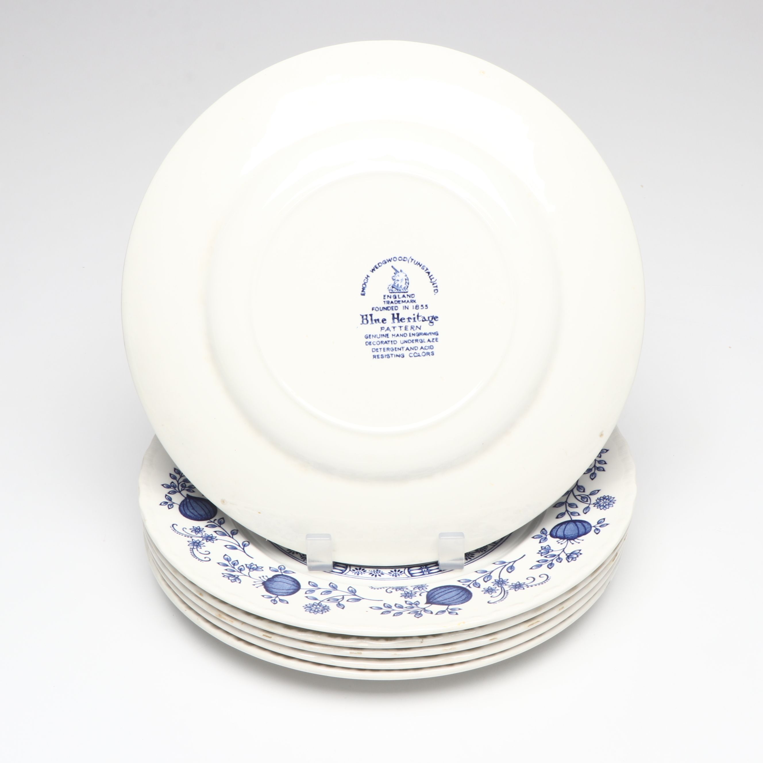 Wedgwood "Blue Heritage" with Adams "Sharon" Ceramic Dinnerware