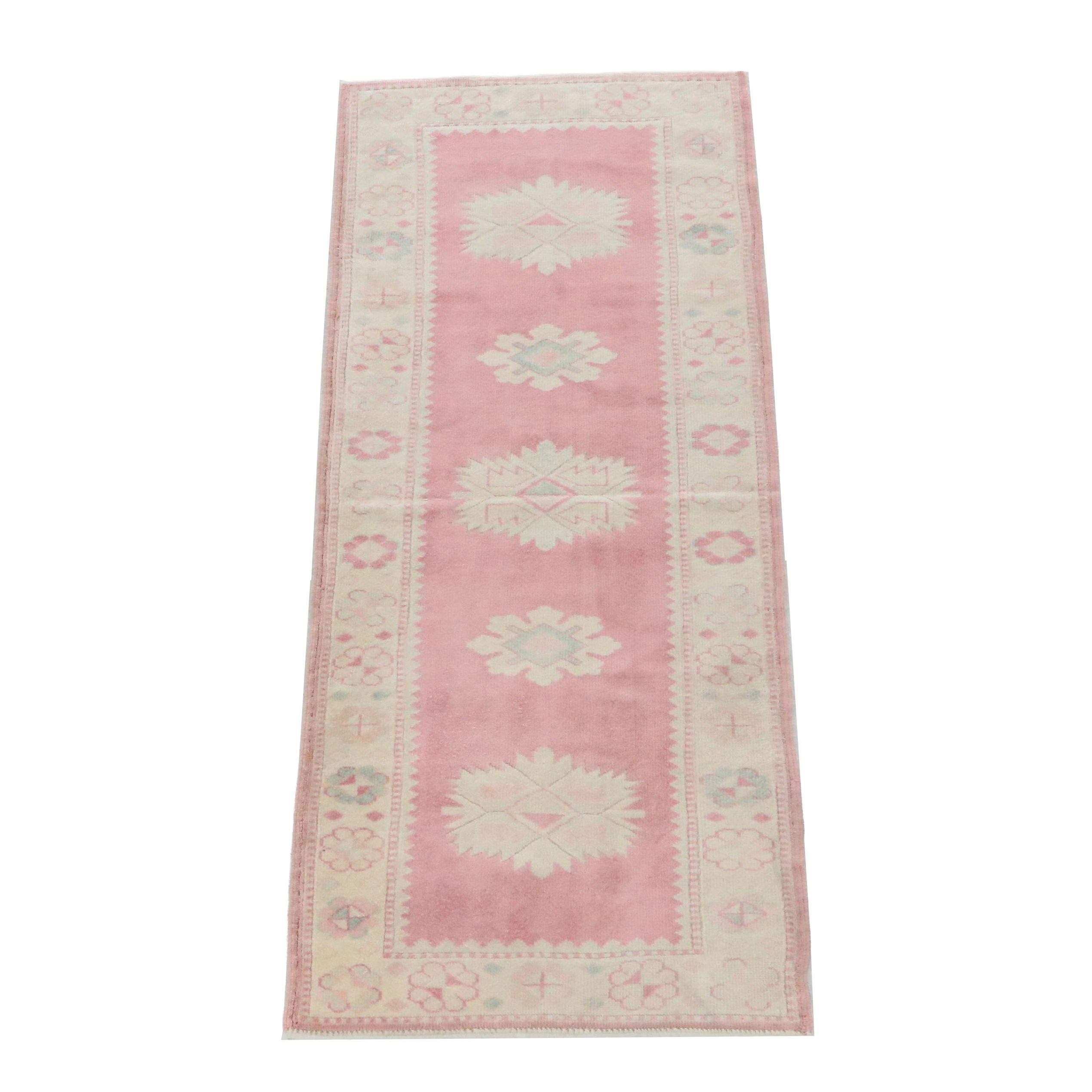 2'8 x 6'7 Hand-Knotted Turkish Oushak Carpet Runner