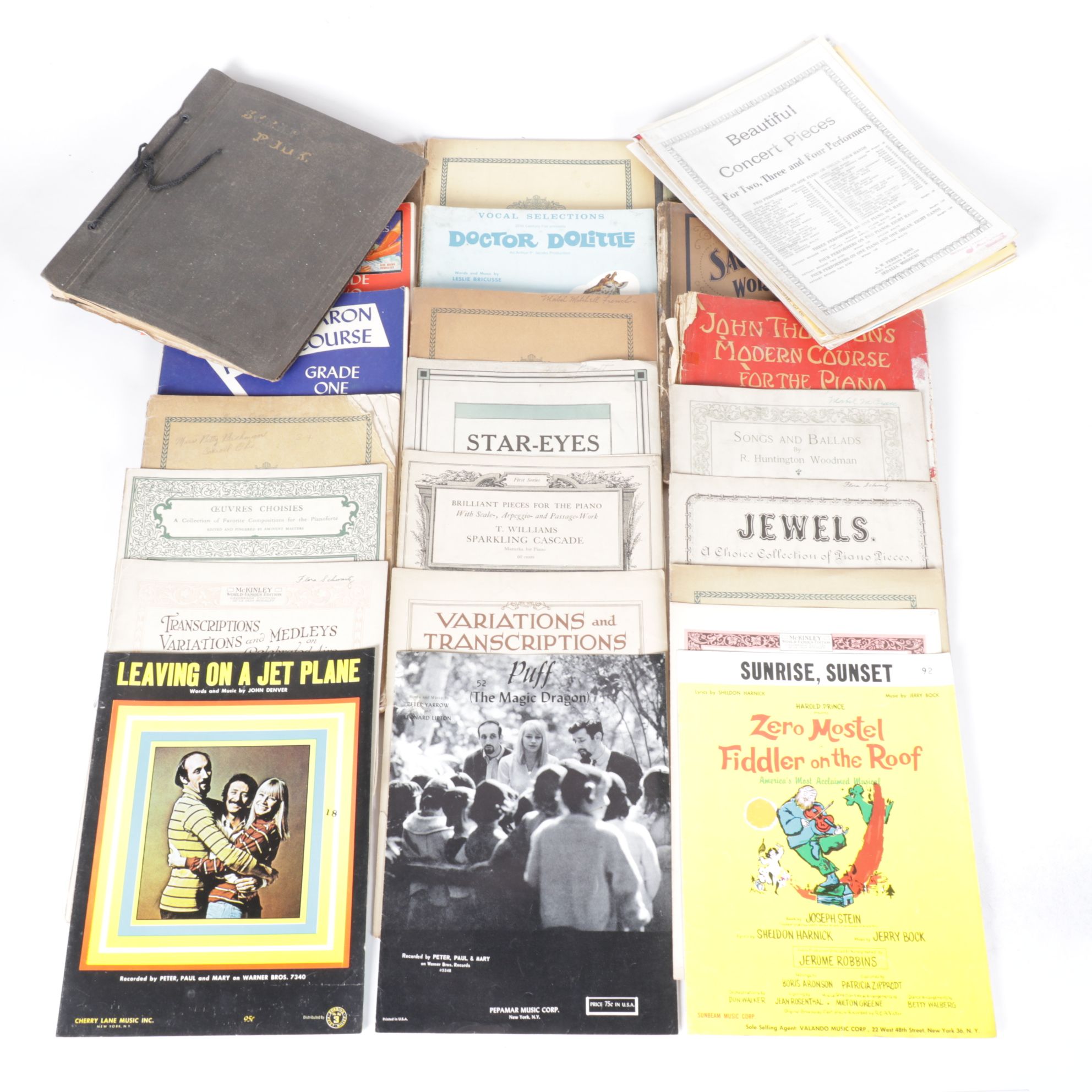 Vocal Selection & Piano Sheet Music Collections, Late 19th to Mid-20th Century
