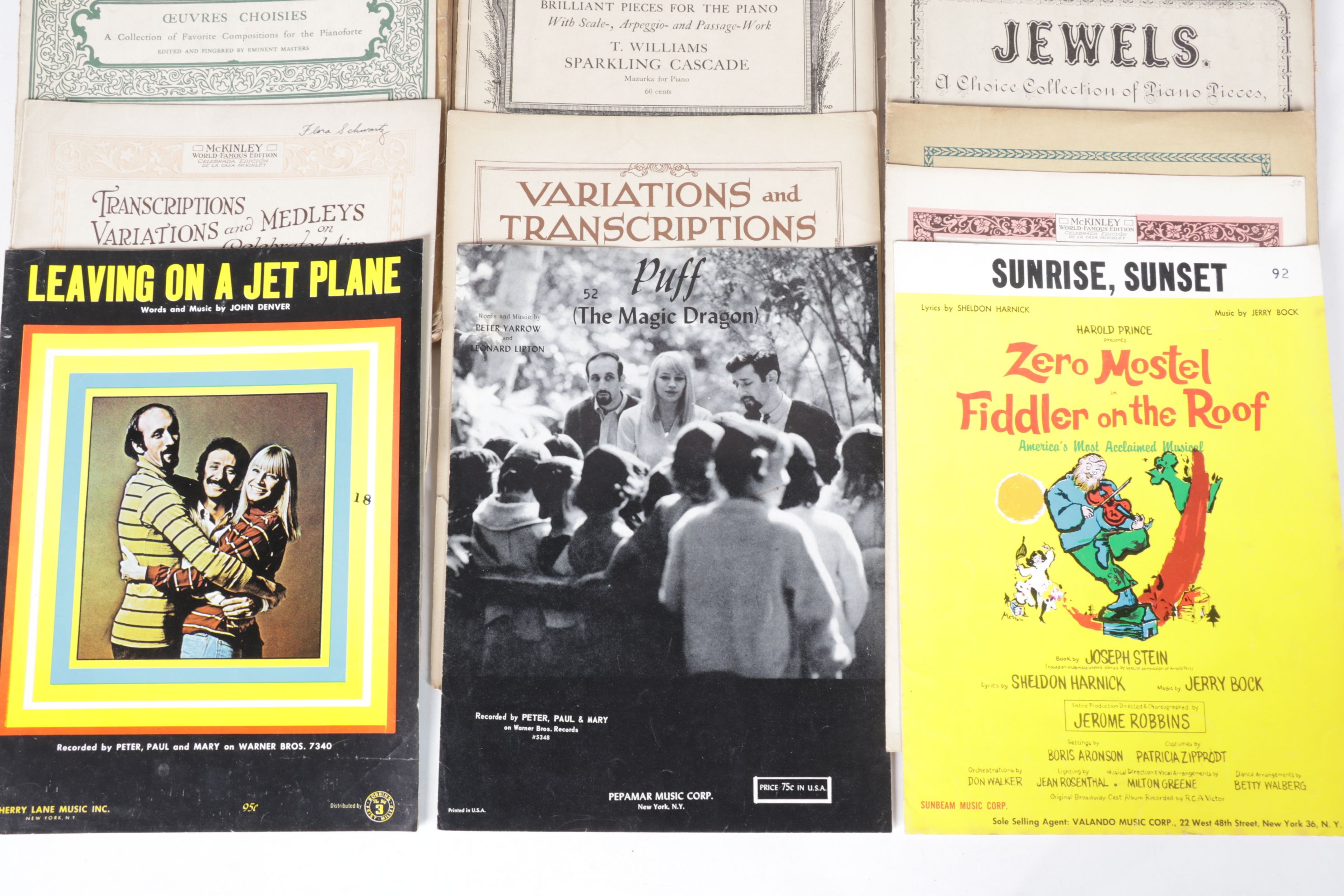 Vocal Selection & Piano Sheet Music Collections, Late 19th to Mid-20th Century