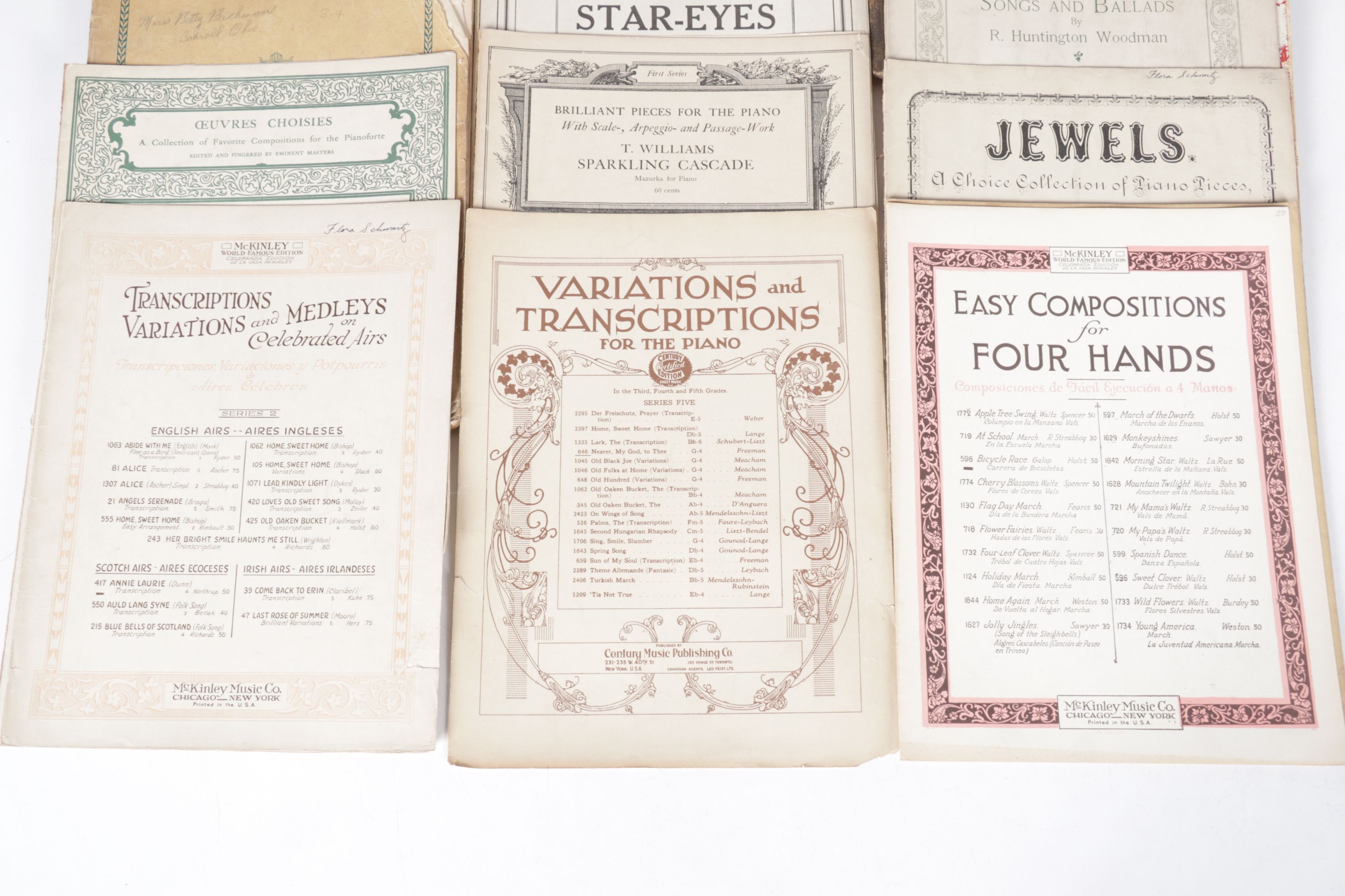 Vocal Selection & Piano Sheet Music Collections, Late 19th to Mid-20th Century
