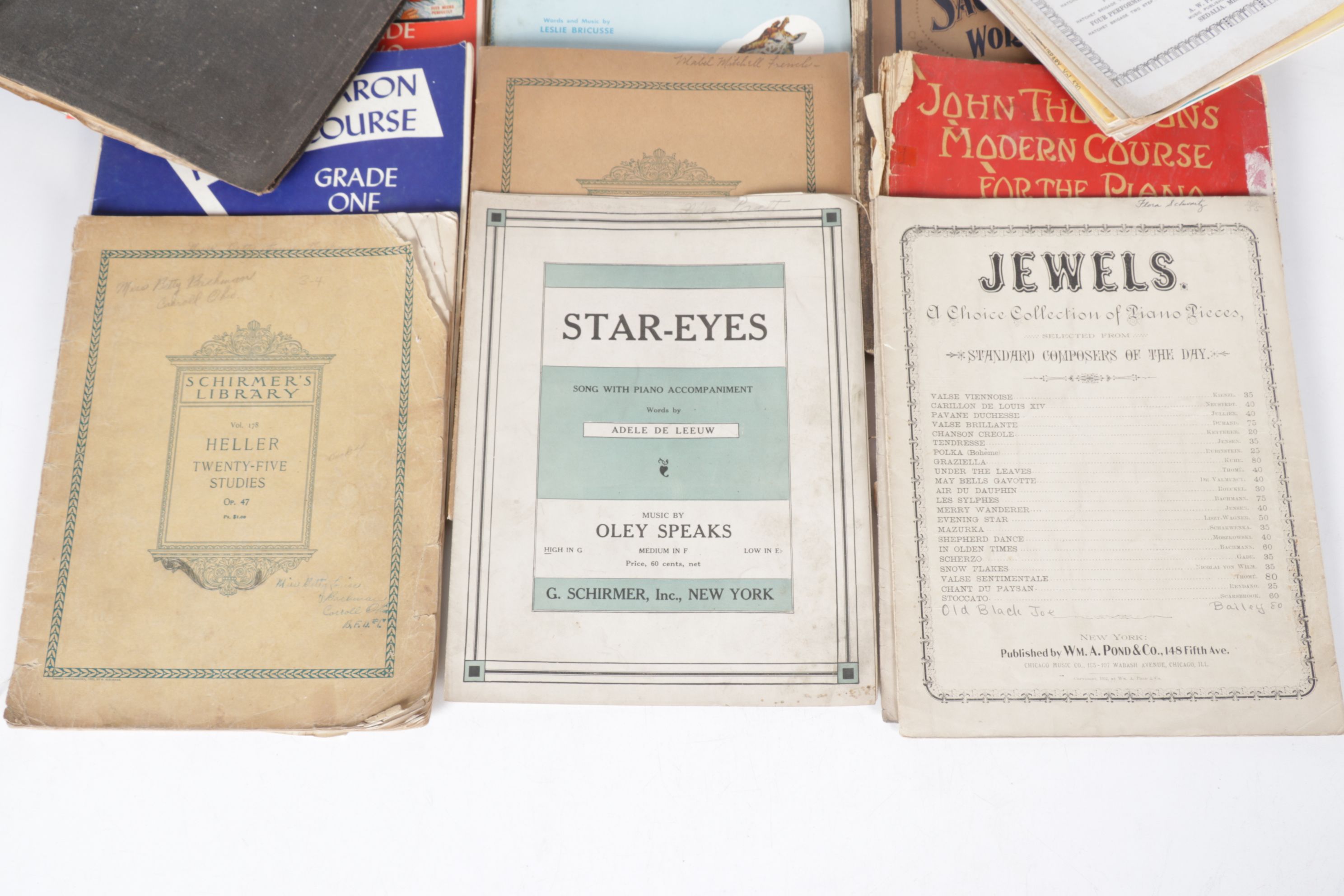 Vocal Selection & Piano Sheet Music Collections, Late 19th to Mid-20th Century