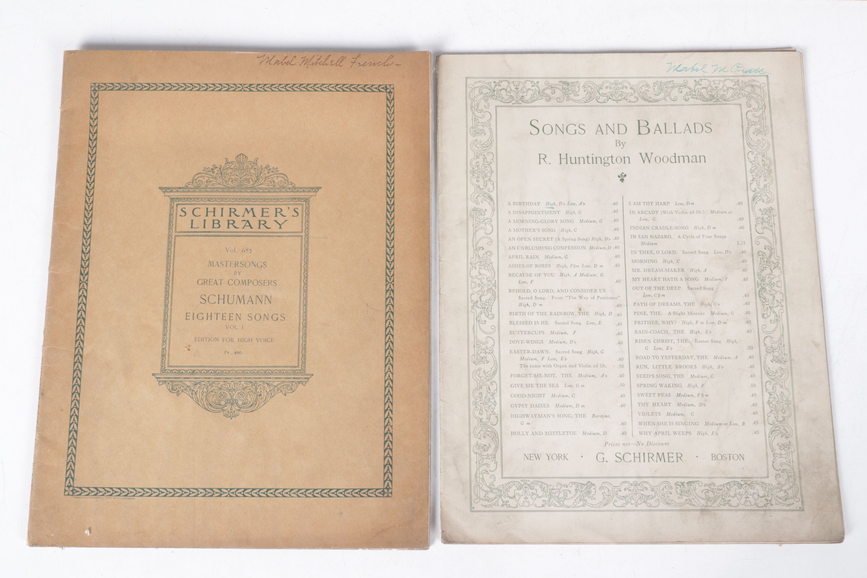 Vocal Selection & Piano Sheet Music Collections, Late 19th to Mid-20th Century