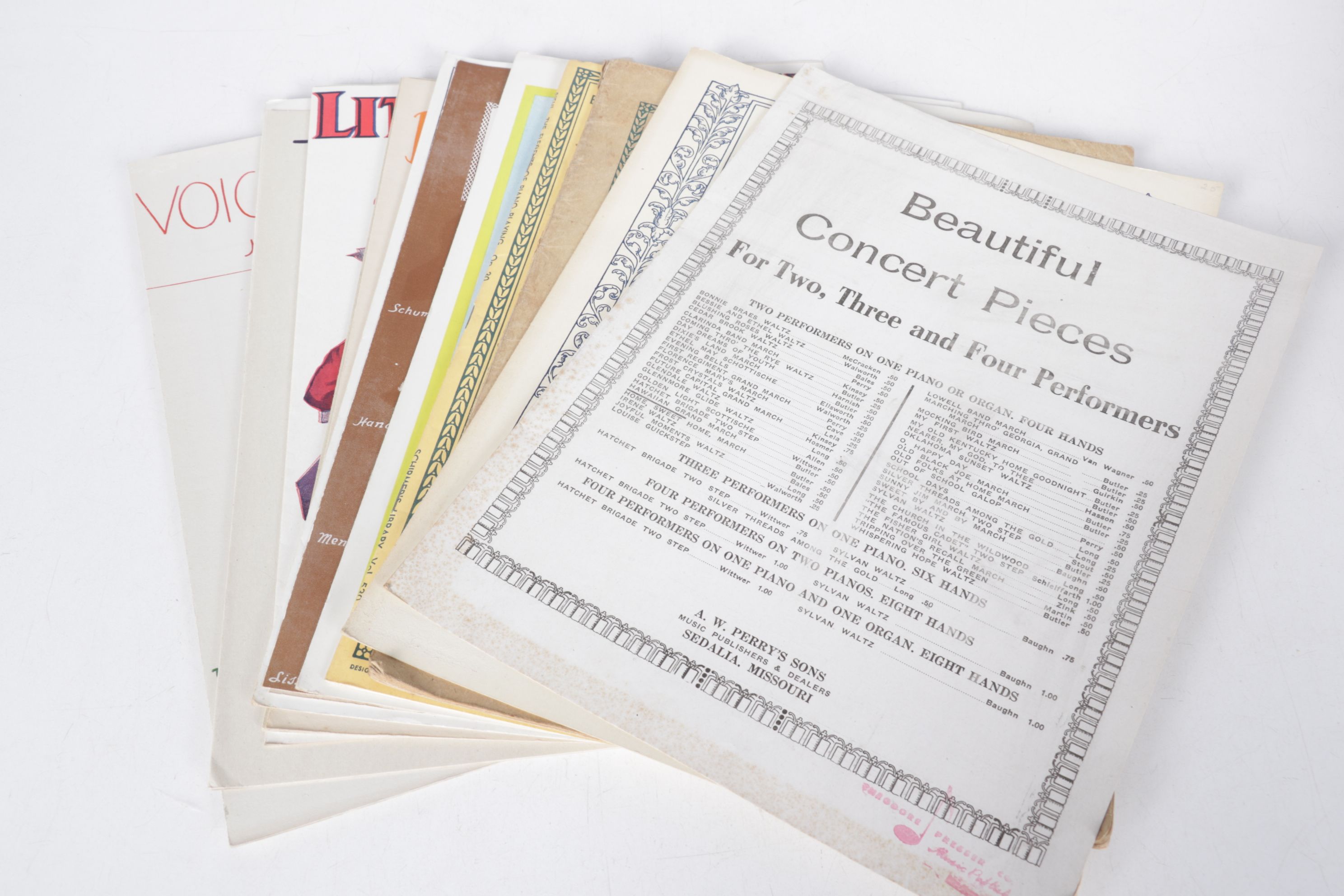 Vocal Selection & Piano Sheet Music Collections, Late 19th to Mid-20th Century