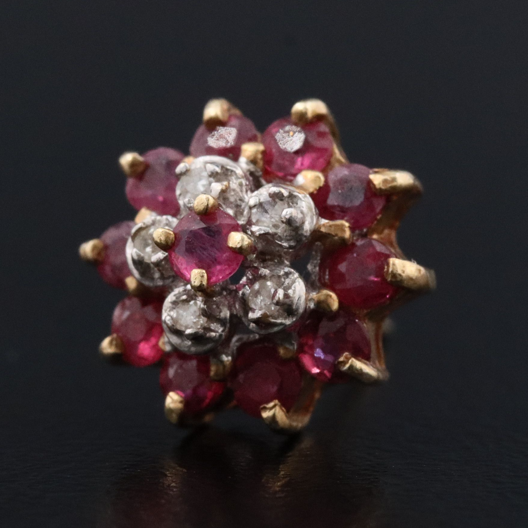 14K Ruby and Diamond Earrings