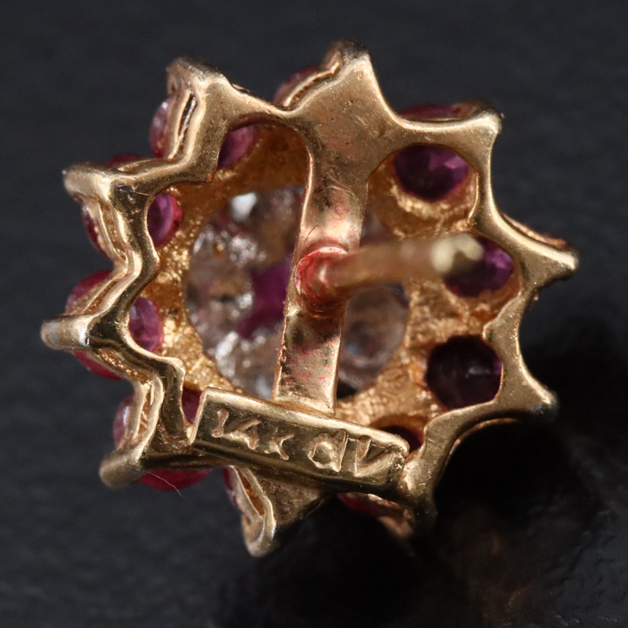 14K Ruby and Diamond Earrings