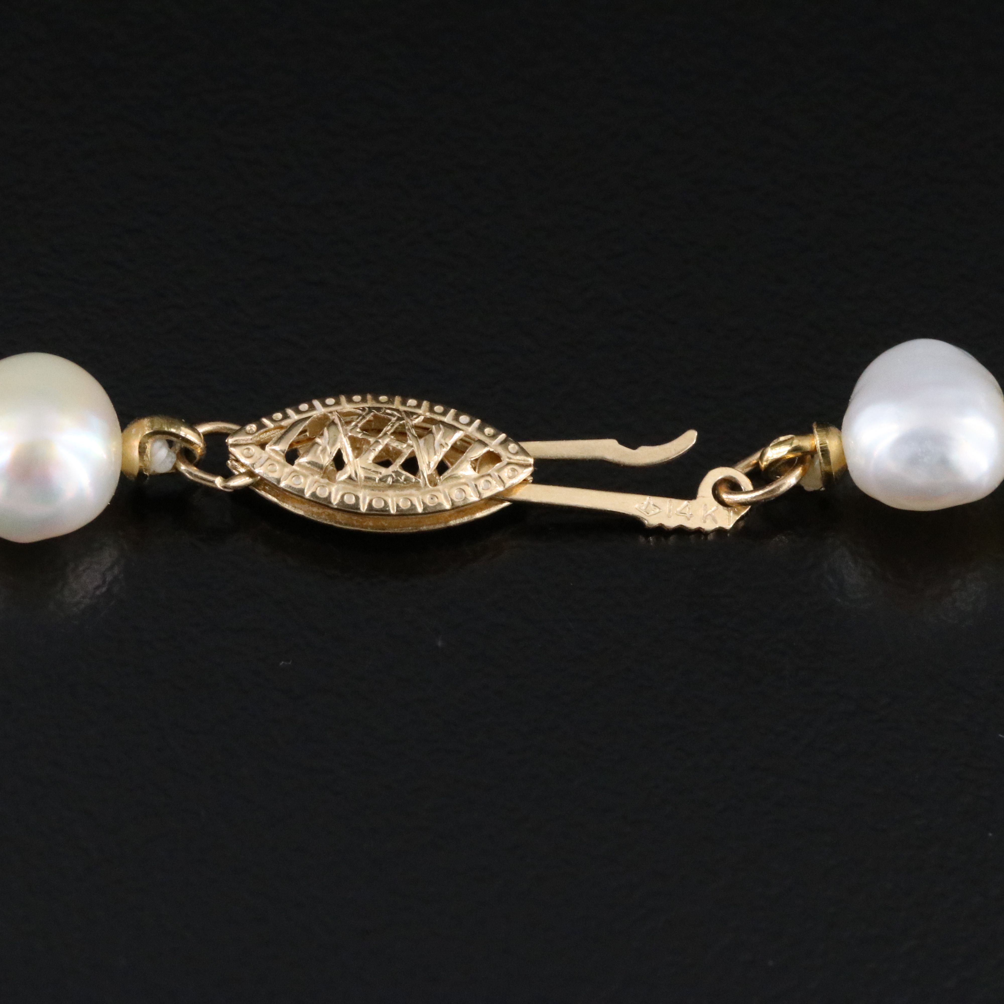Baroque Pearl Necklace with 14K Clasp