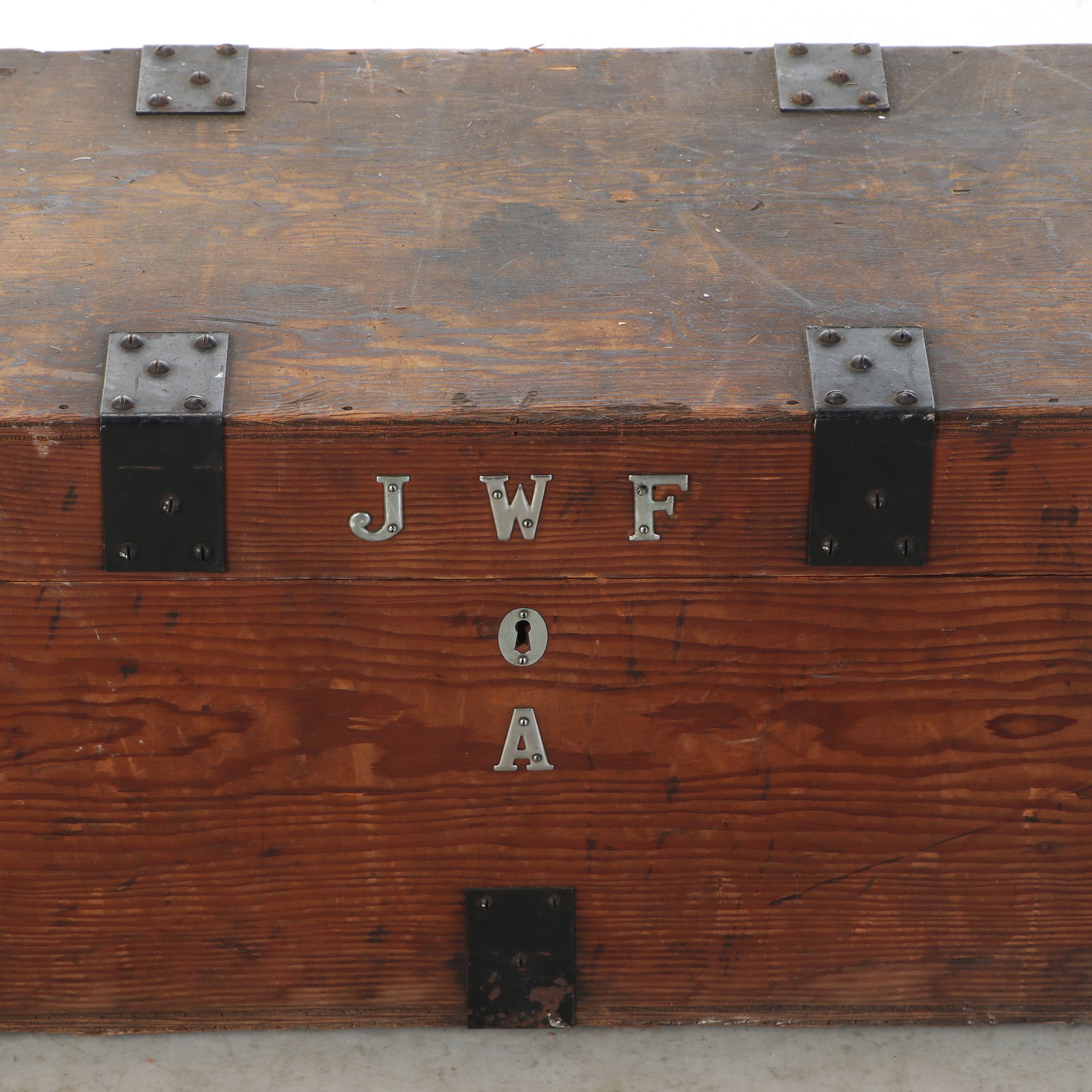 Antique Pine Storage Trunk