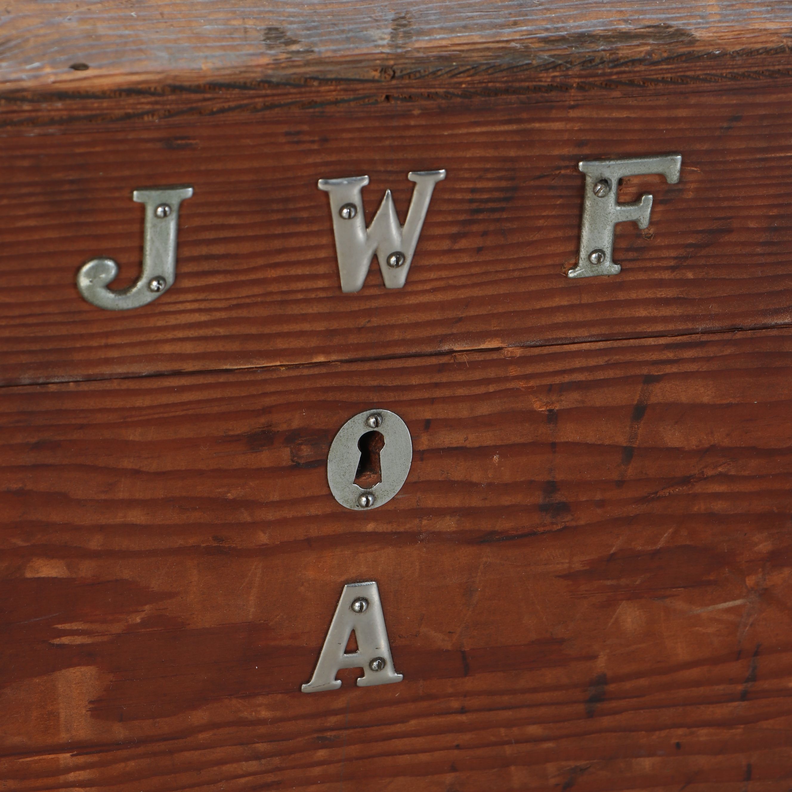 Antique Pine Storage Trunk