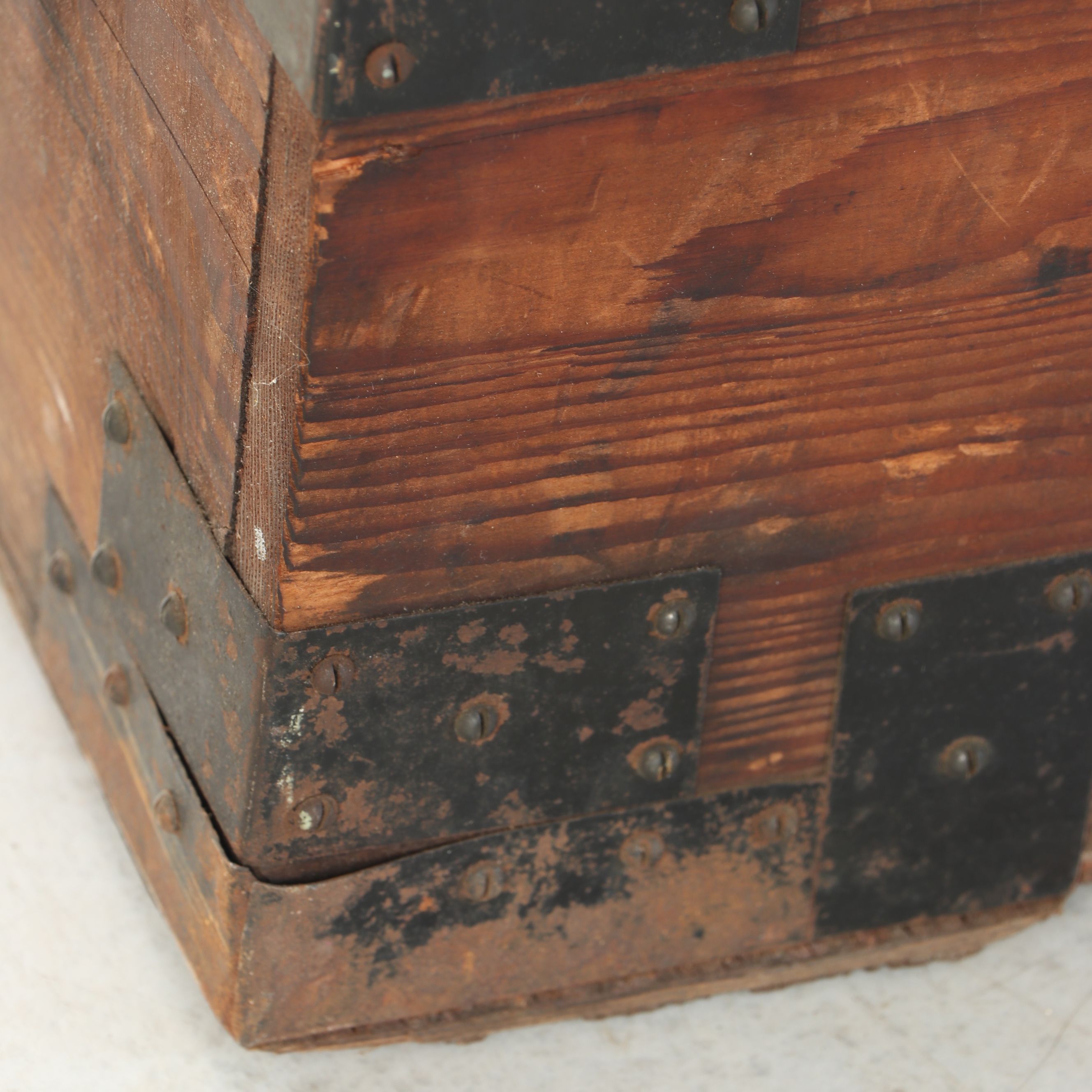 Antique Pine Storage Trunk