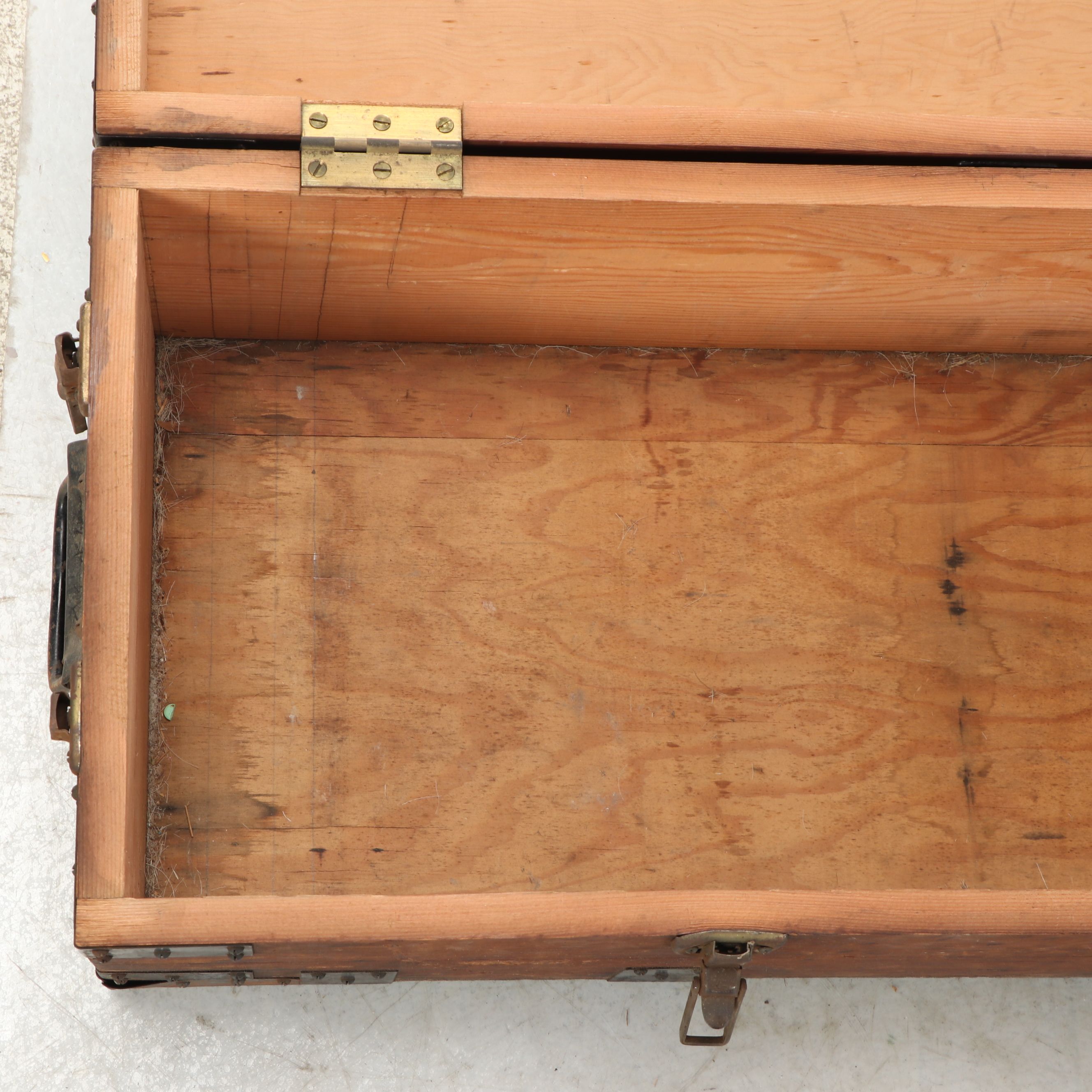 Antique Pine Storage Trunk