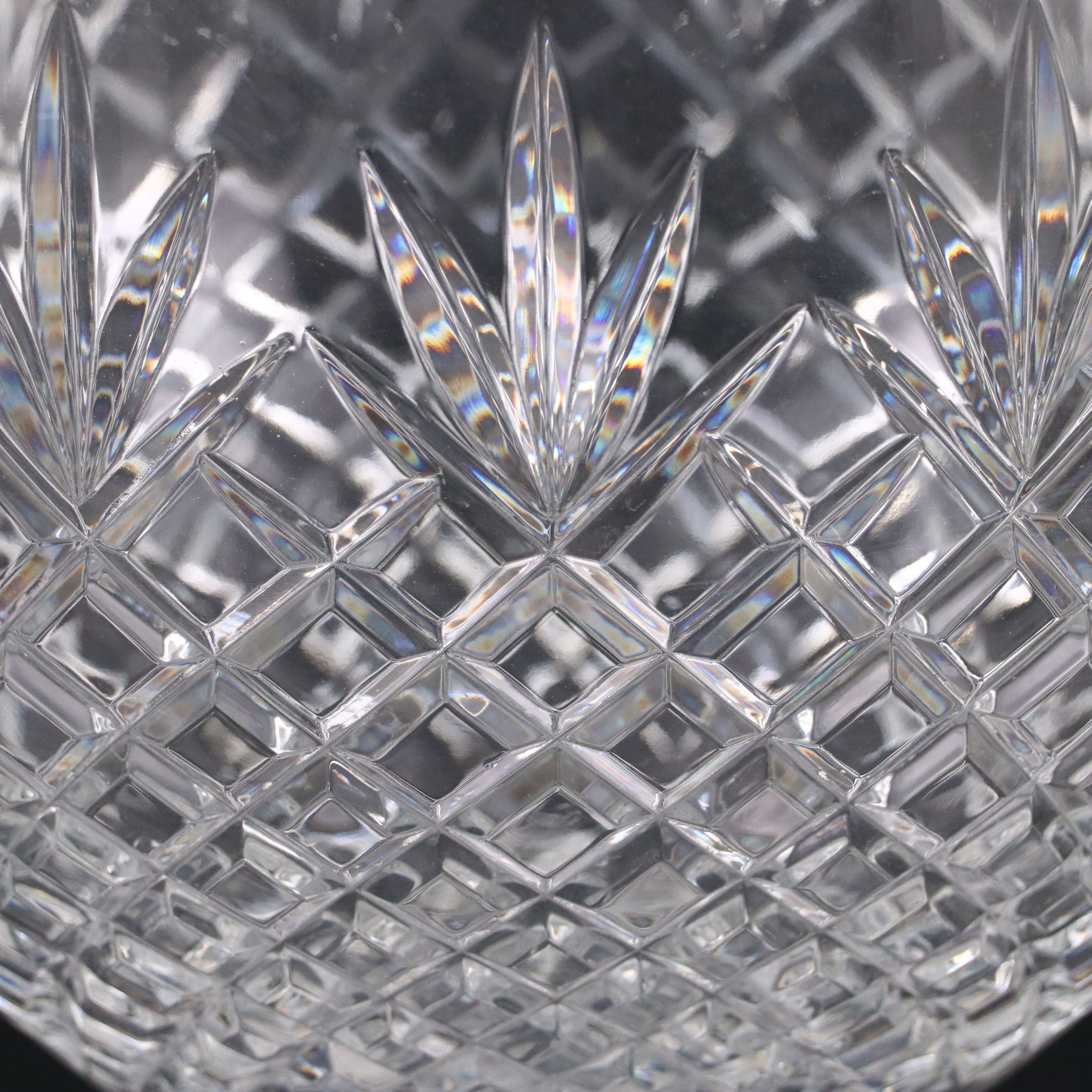 Waterford Crystal Punch Bowl with Ofnah "Windsor" Punch Cups and Other Ladle
