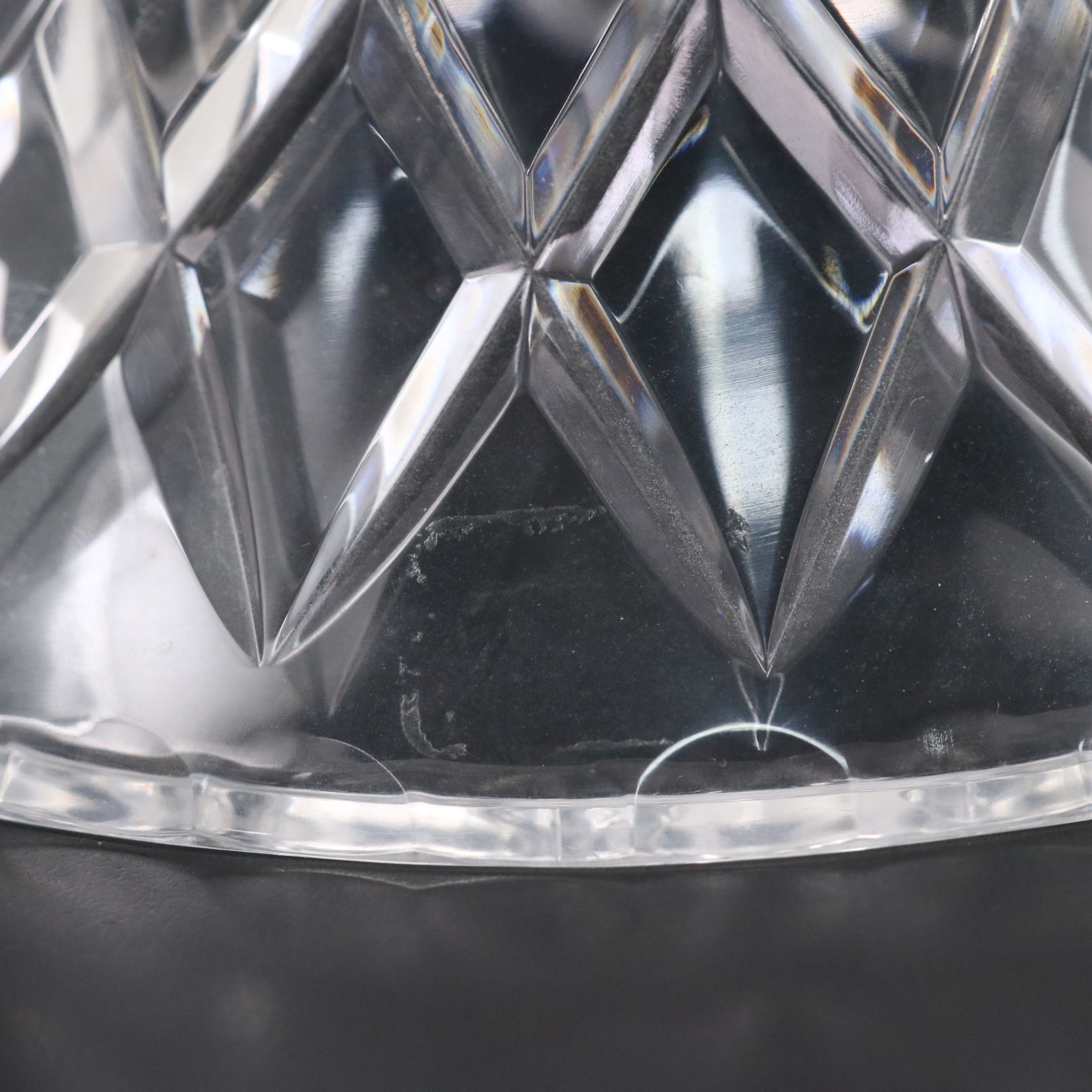 Waterford Crystal Punch Bowl with Ofnah "Windsor" Punch Cups and Other Ladle