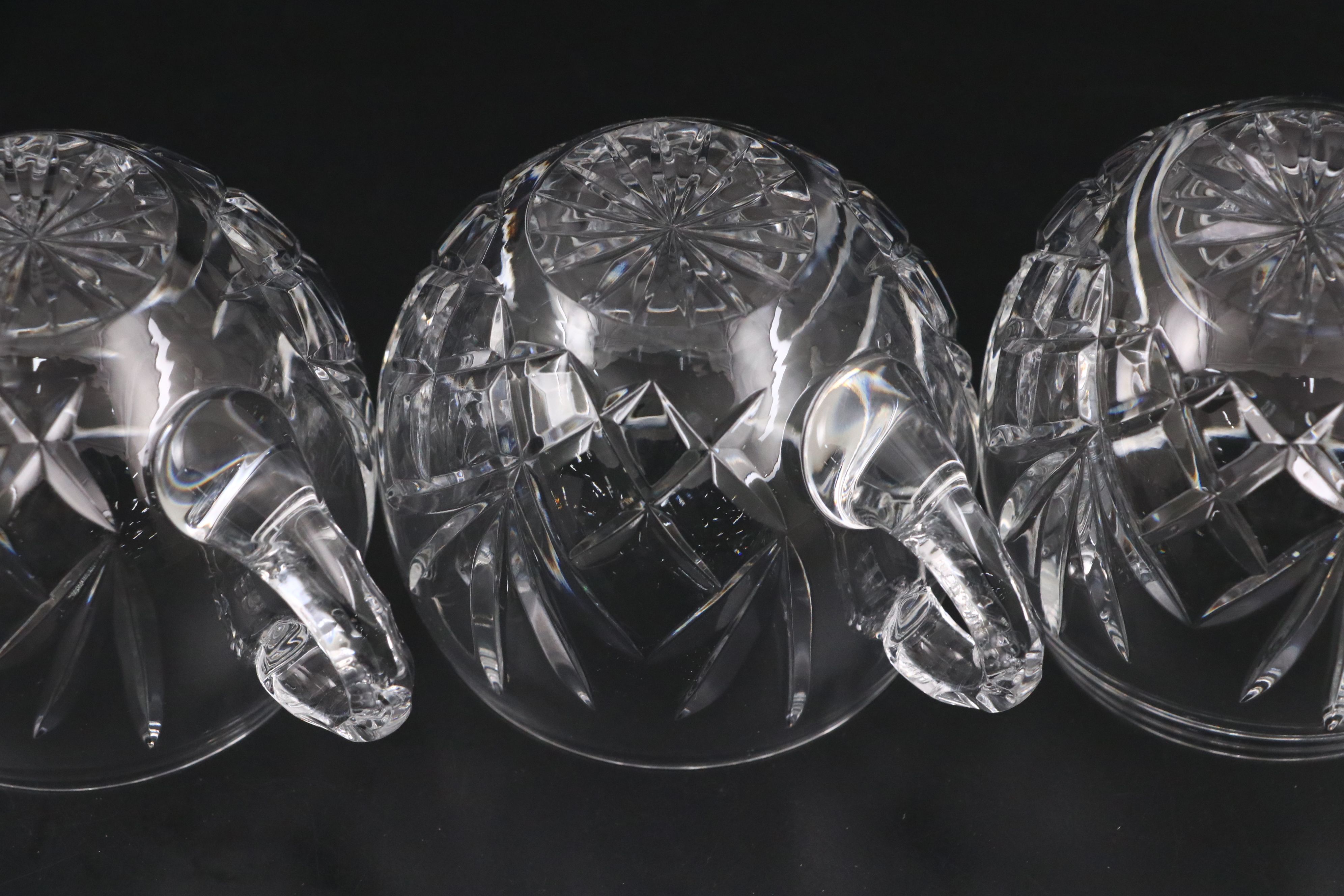 Waterford Crystal Punch Bowl with Ofnah "Windsor" Punch Cups and Other Ladle