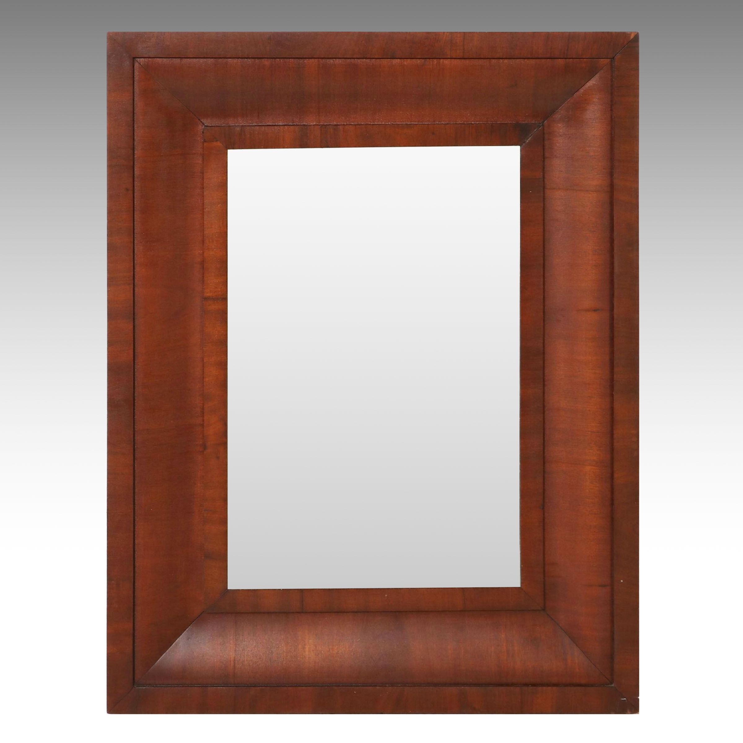 Carved Wooden Ogee Wall Mirror, 19th Century