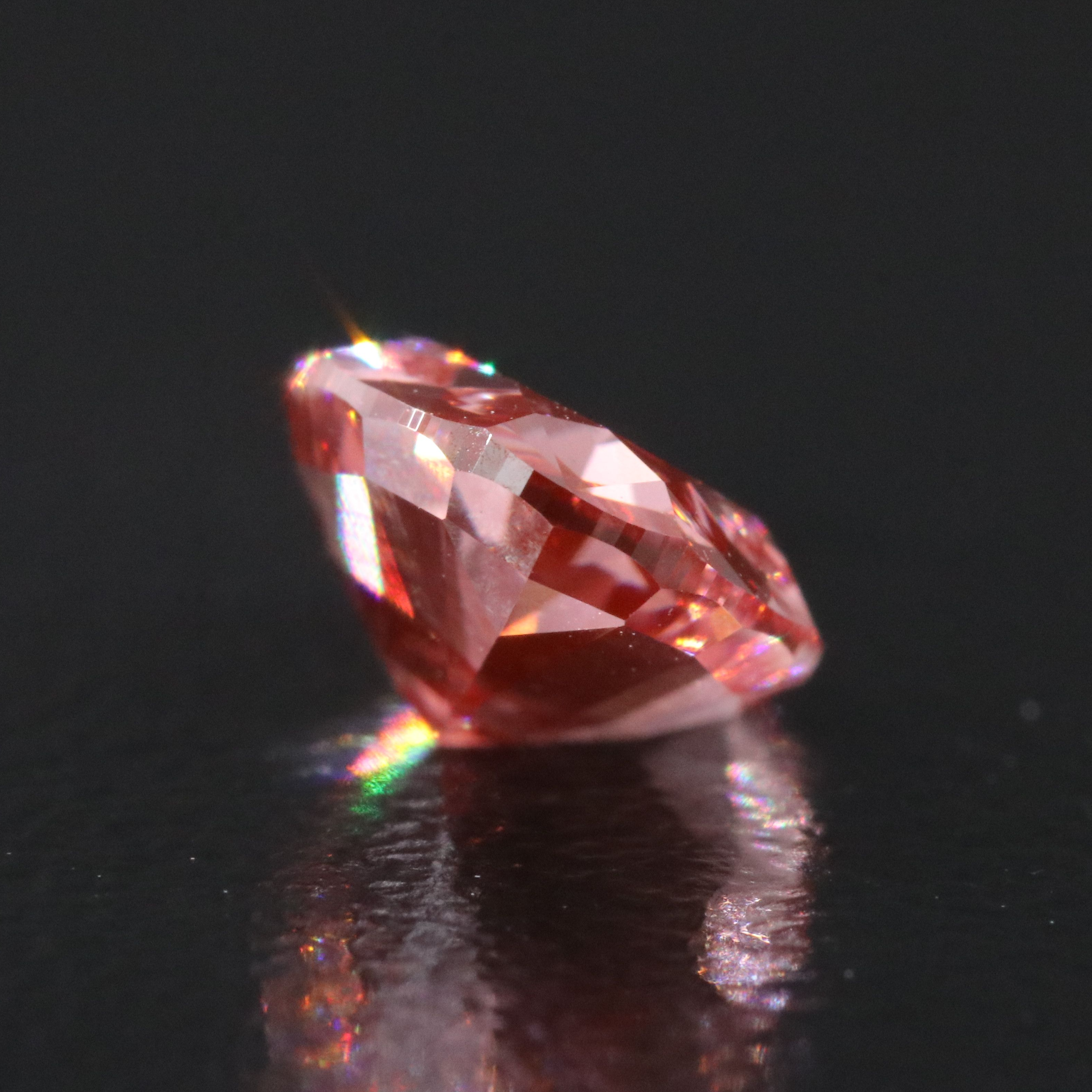 Loose 1.67 CT Lab Grown Fancy Vivid Pink Diamond with IGI Report