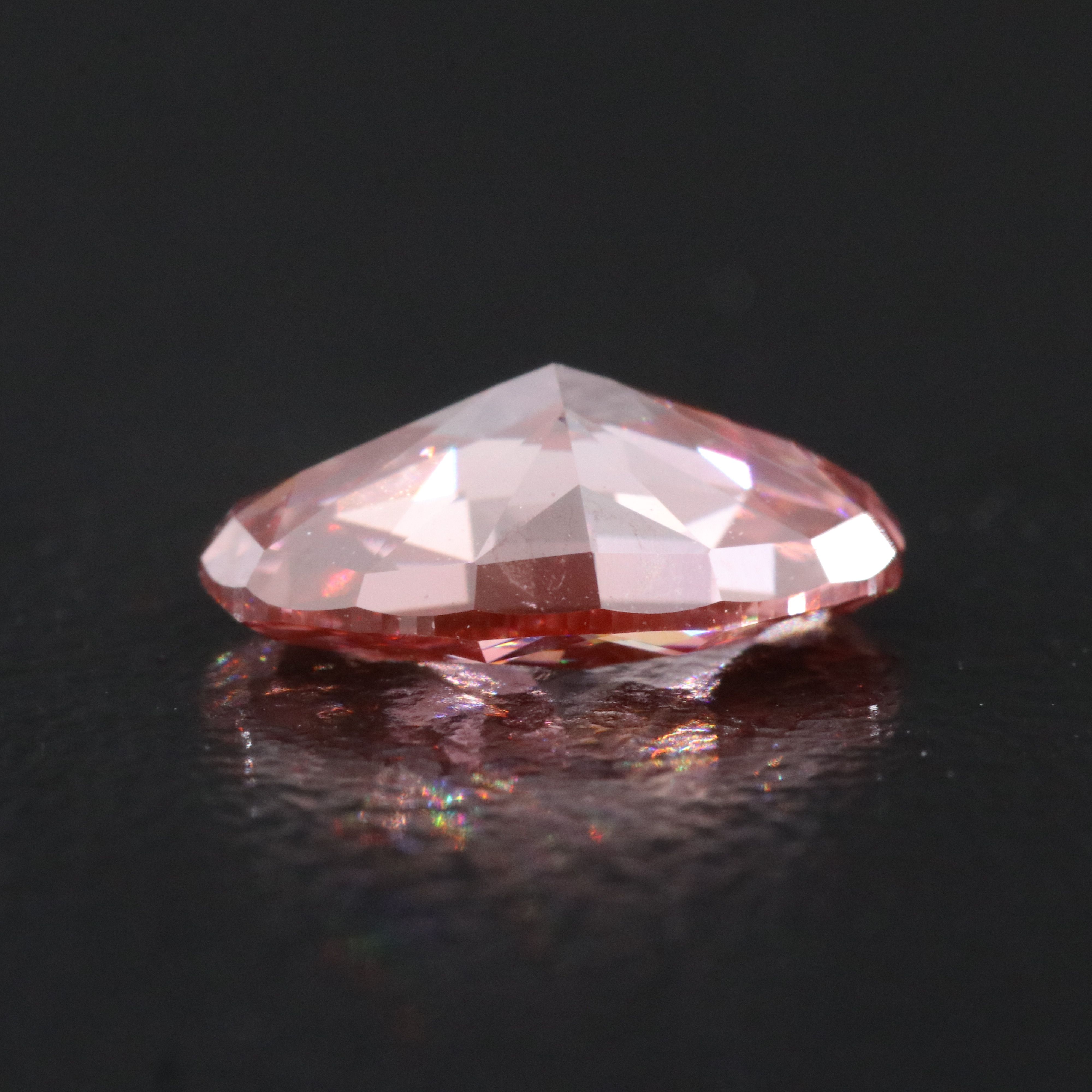 Loose 1.67 CT Lab Grown Fancy Vivid Pink Diamond with IGI Report