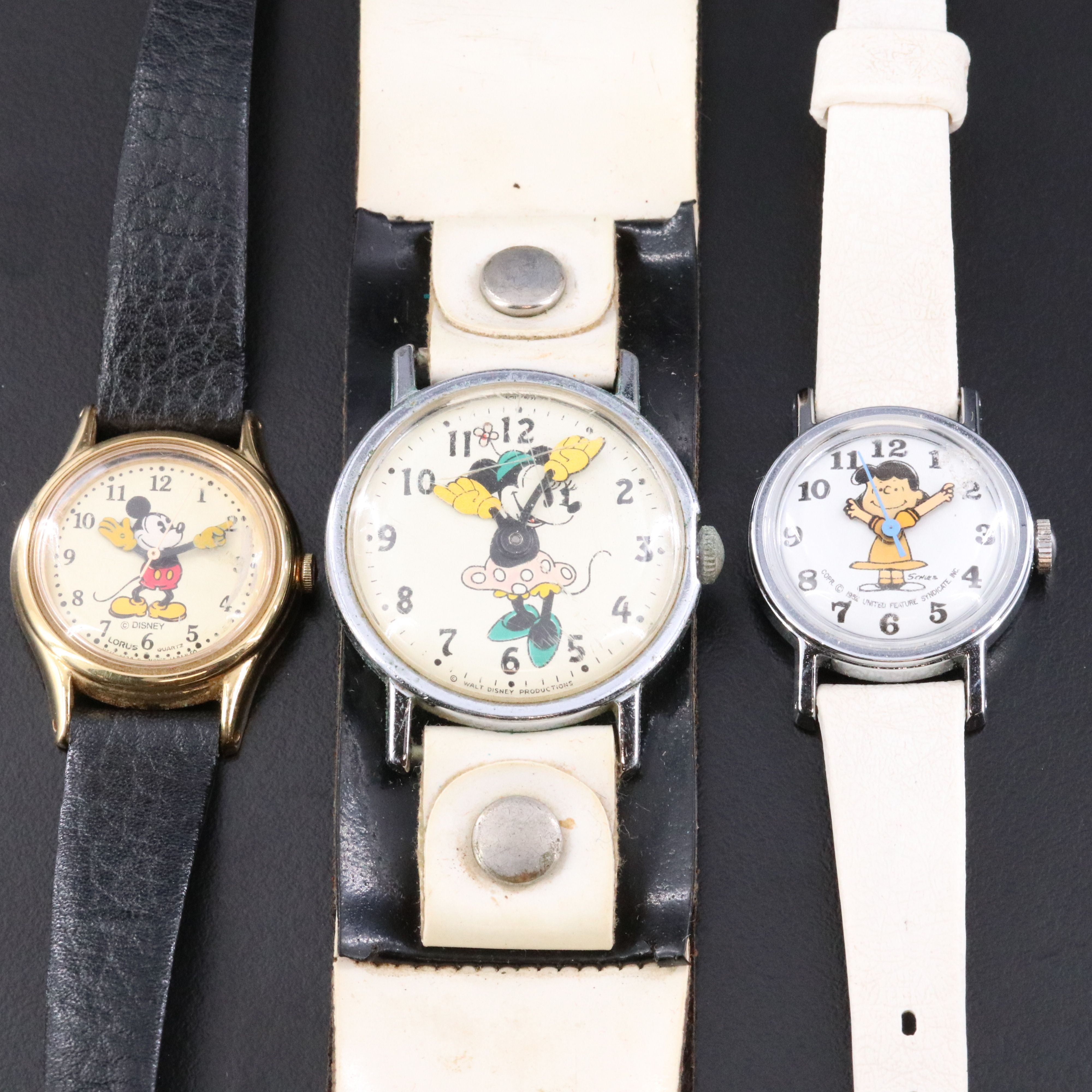 Selection of Vintage Novelty Watches Featuring Lucy, Minnie and Mickey Mouse