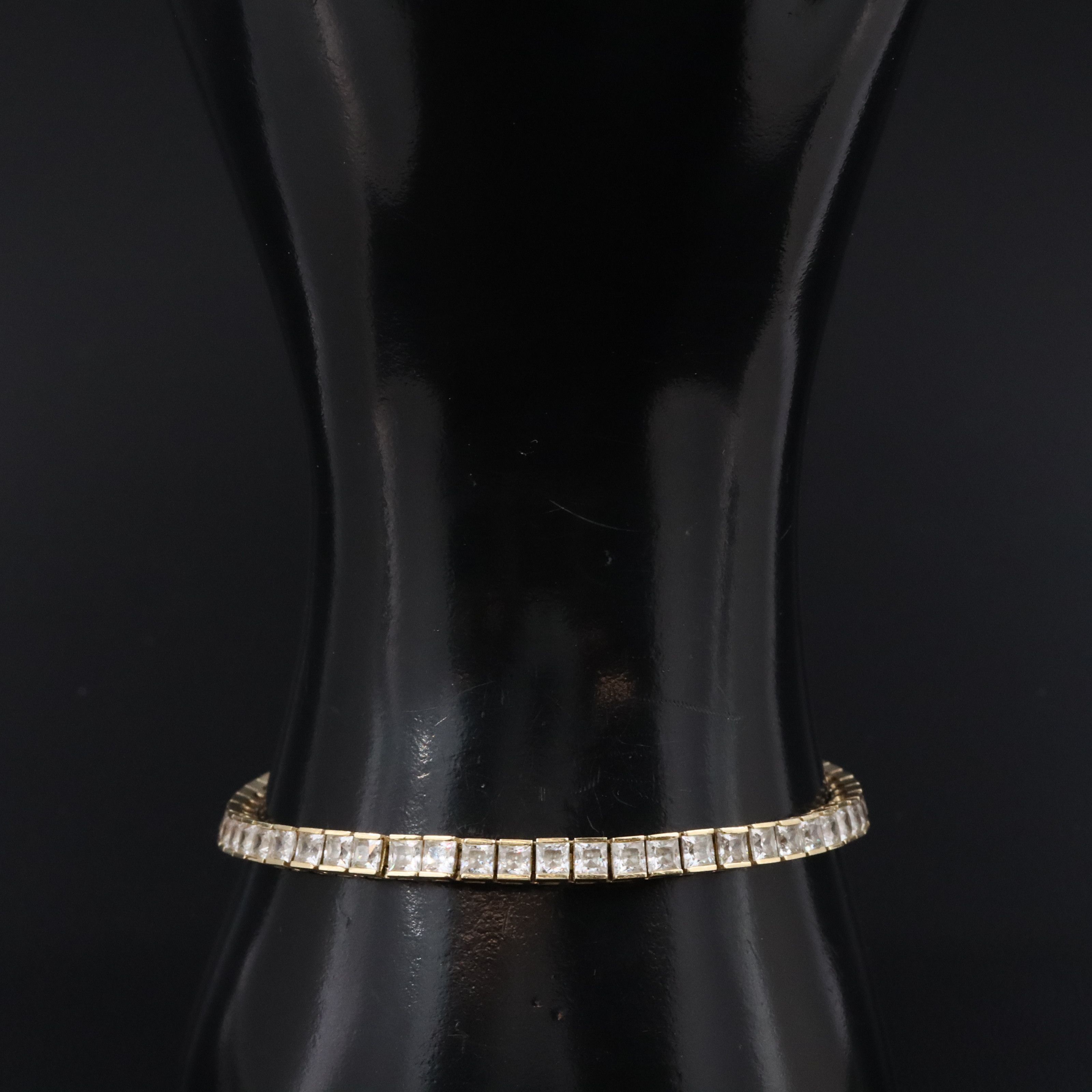 14K CZ Line Bracelet