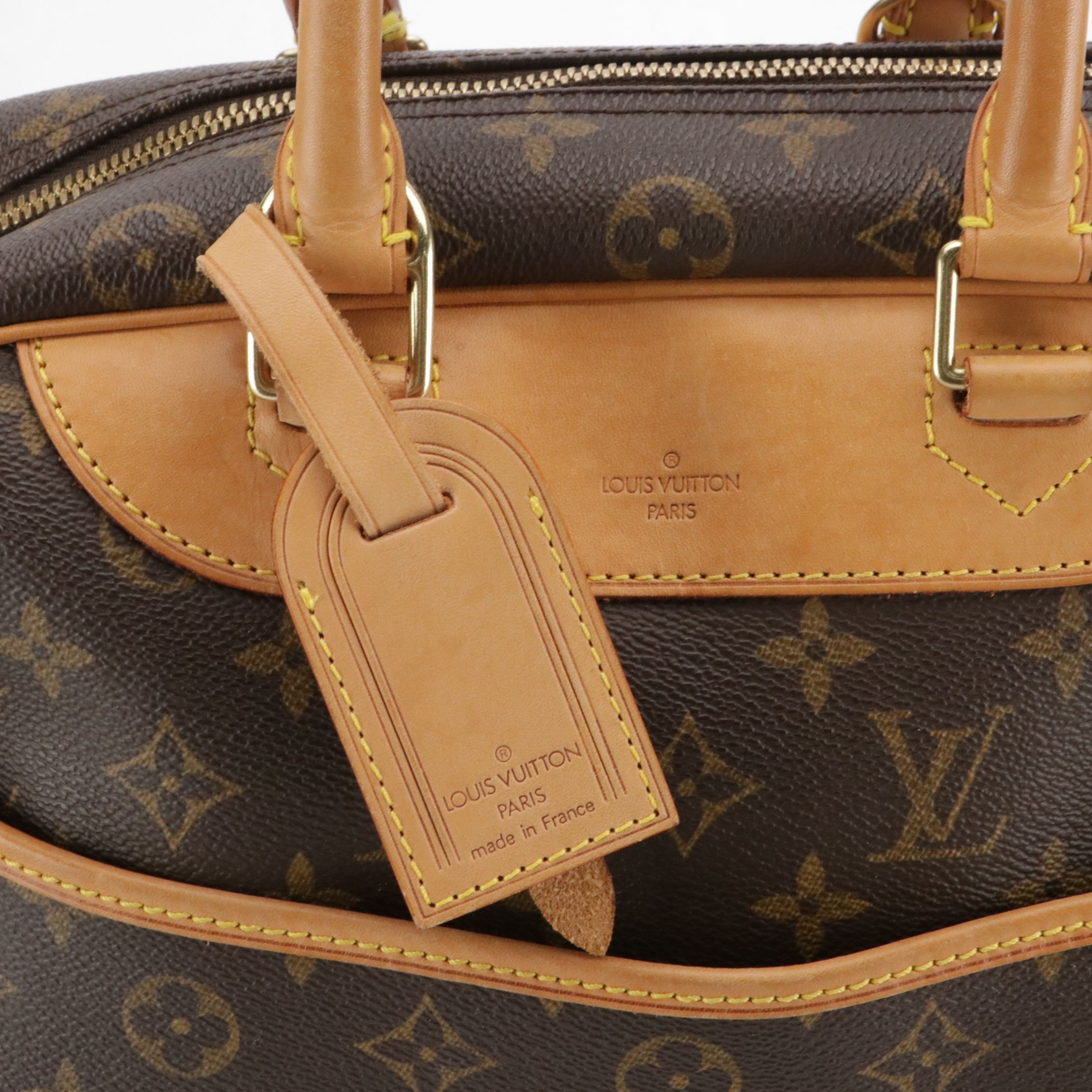 Louis Vuitton Deauville Handbag in Monogram Canvas and Vachetta Leather