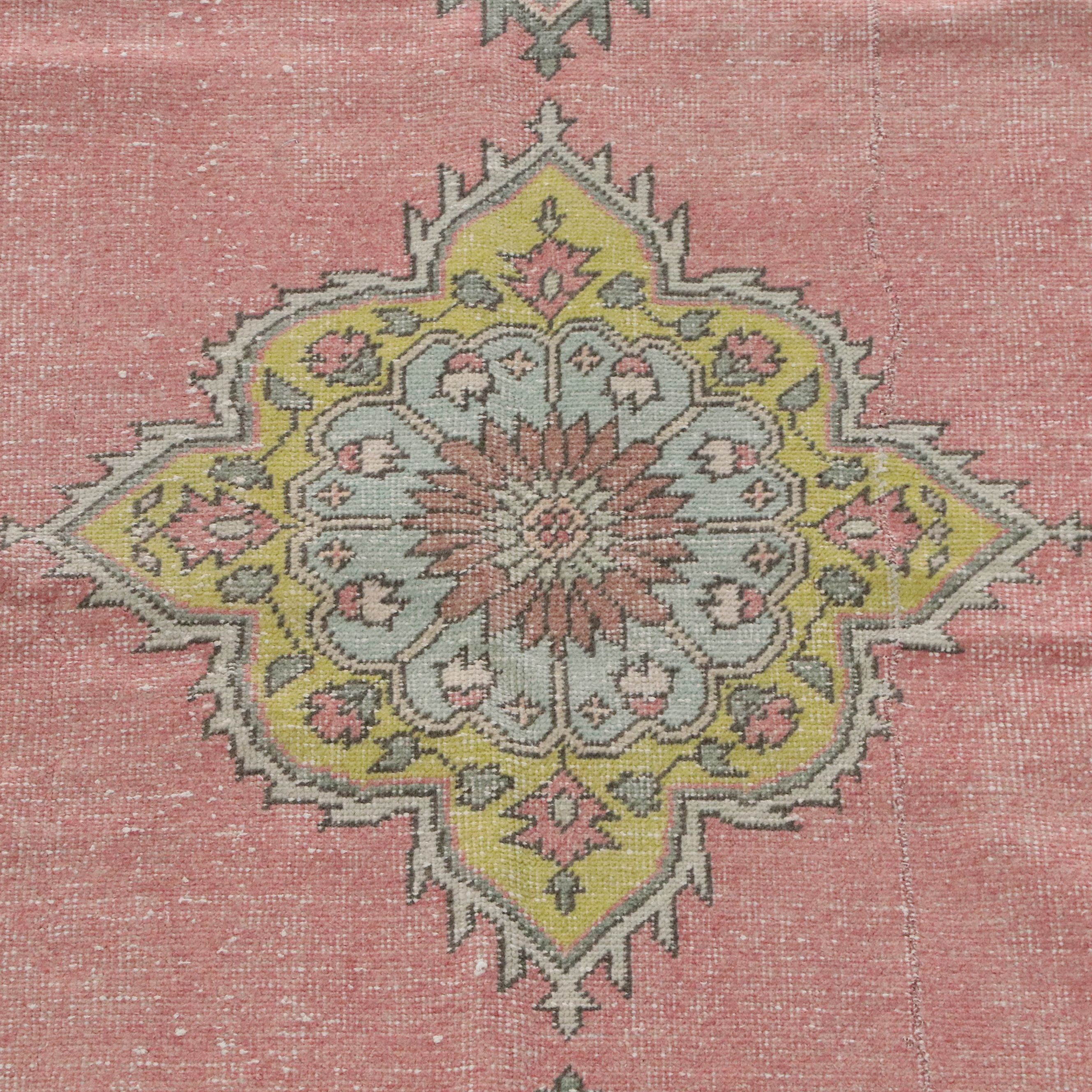 4'7 x 11' Hand-Knotted Turkish Oushak Long Rug