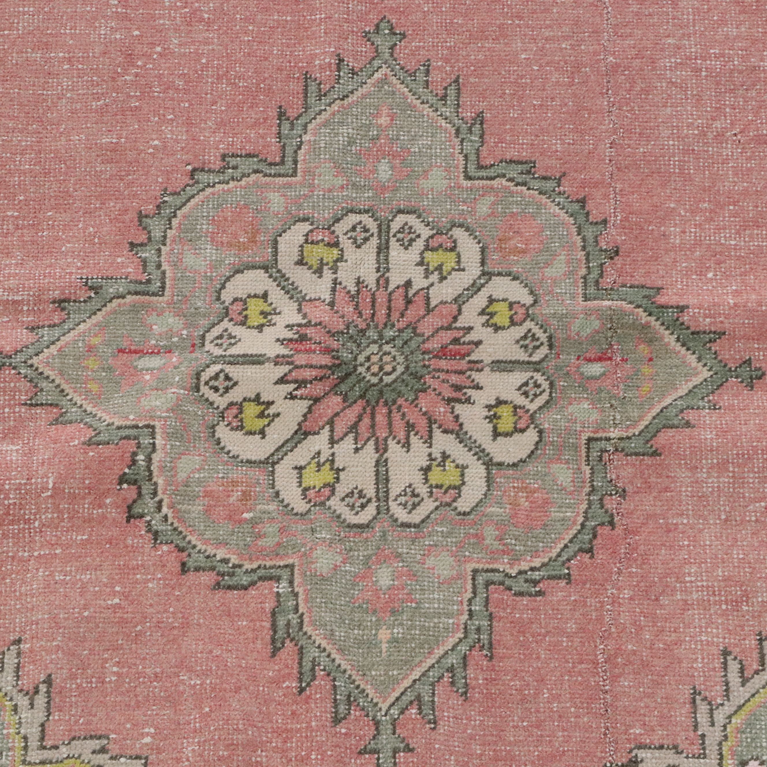 4'7 x 11' Hand-Knotted Turkish Oushak Long Rug