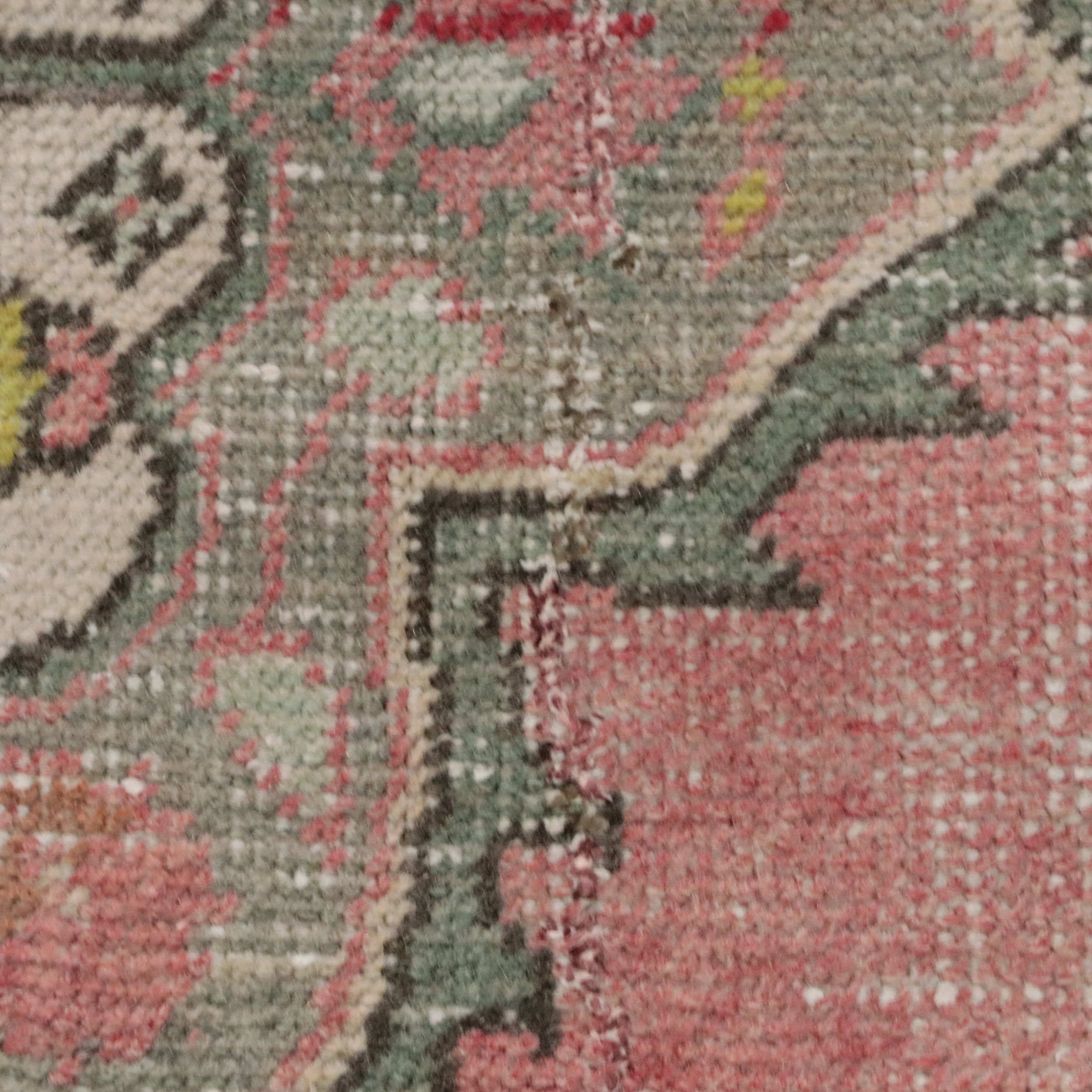 4'7 x 11' Hand-Knotted Turkish Oushak Long Rug