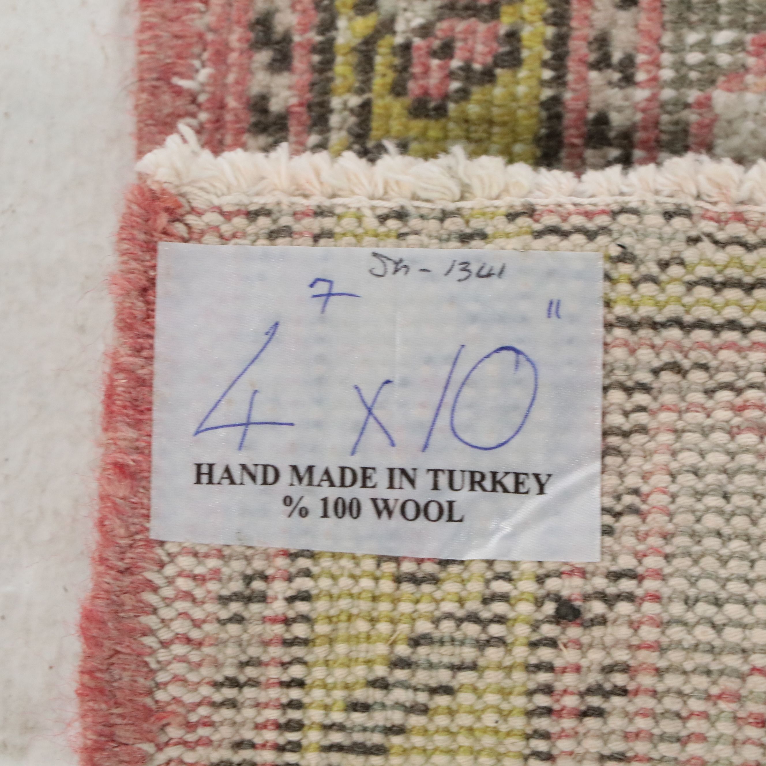 4'7 x 11' Hand-Knotted Turkish Oushak Long Rug