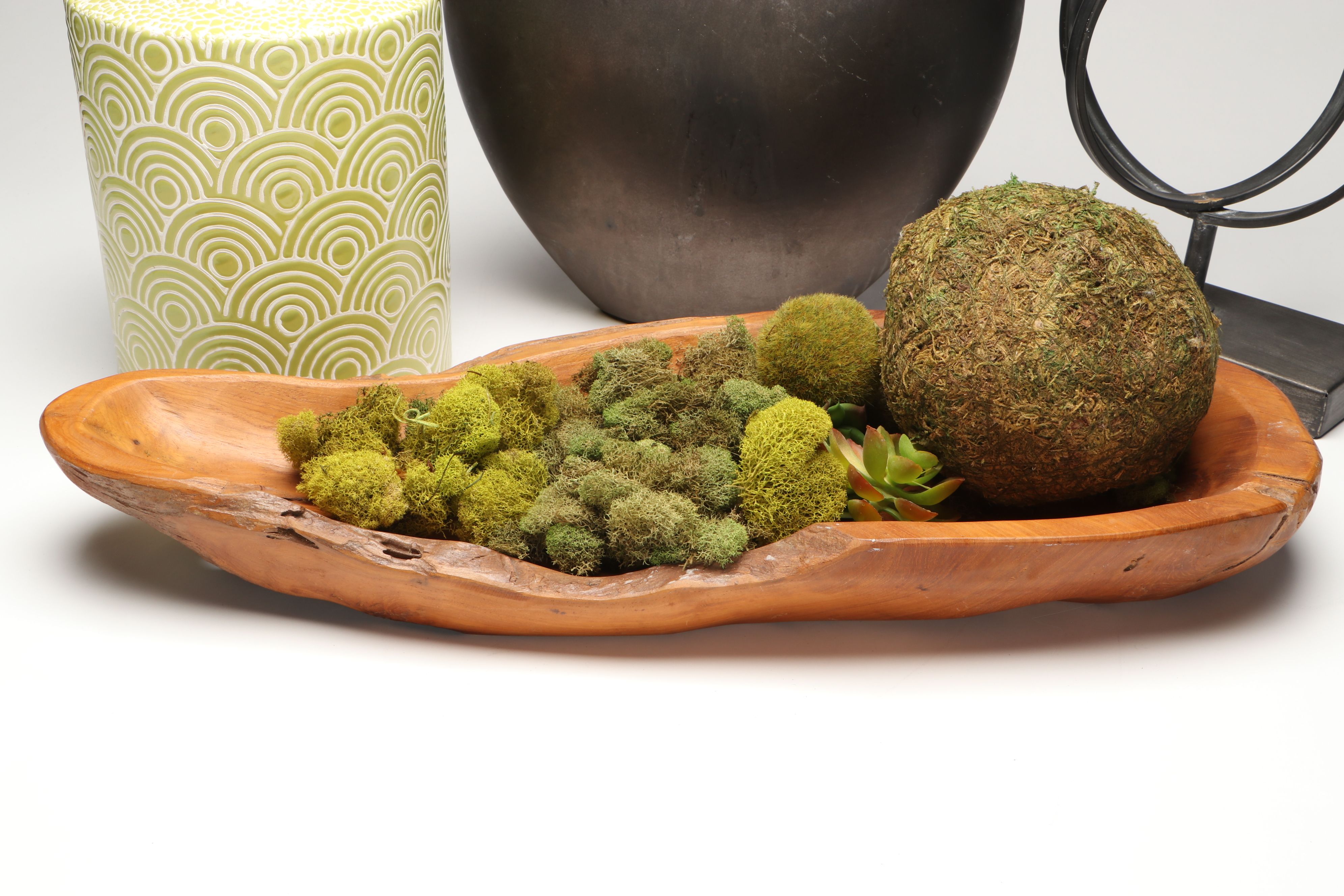 Contemporary Yellow Jar, Vase with Abstract Figure and More