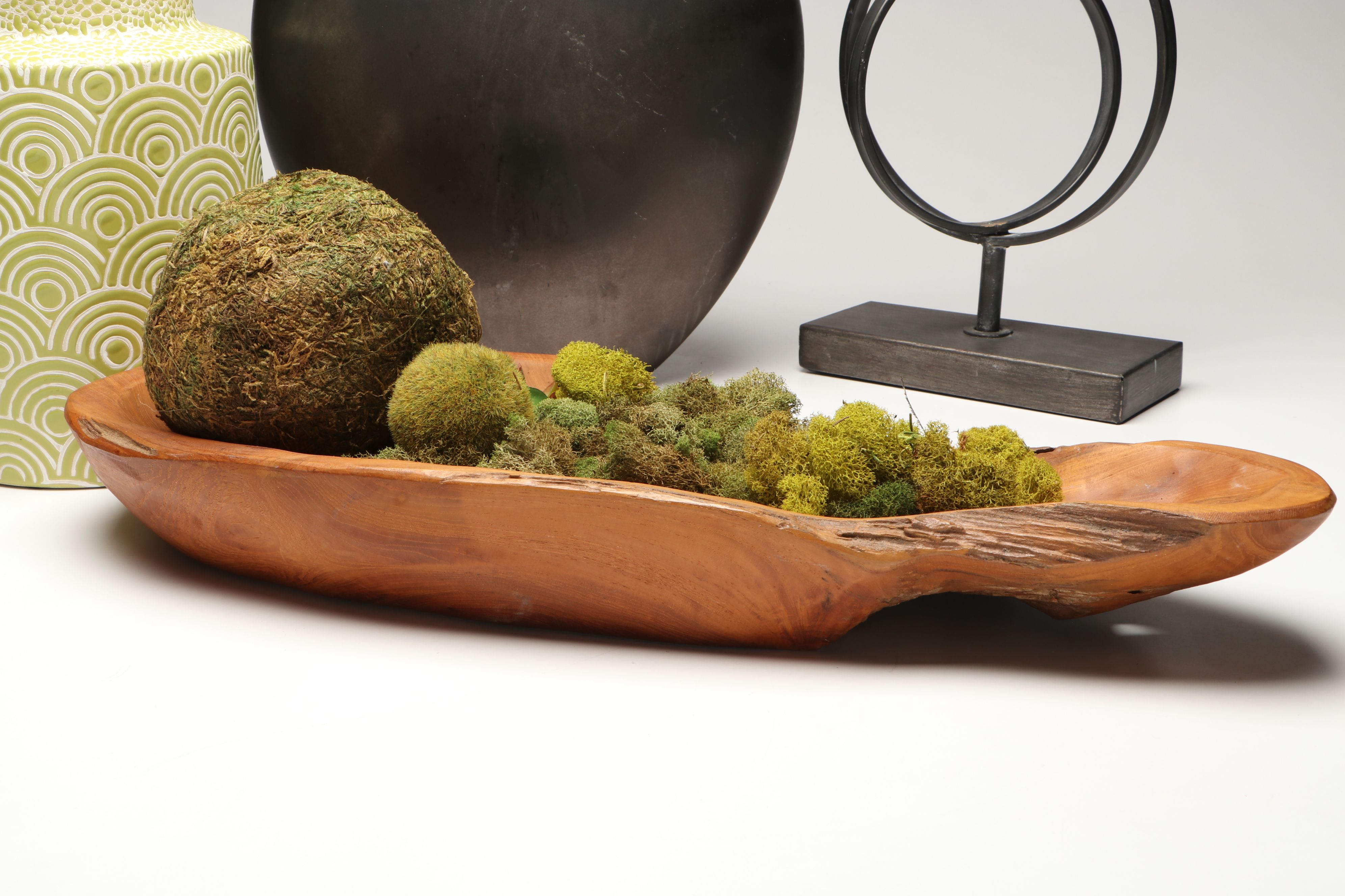 Contemporary Yellow Jar, Vase with Abstract Figure and More