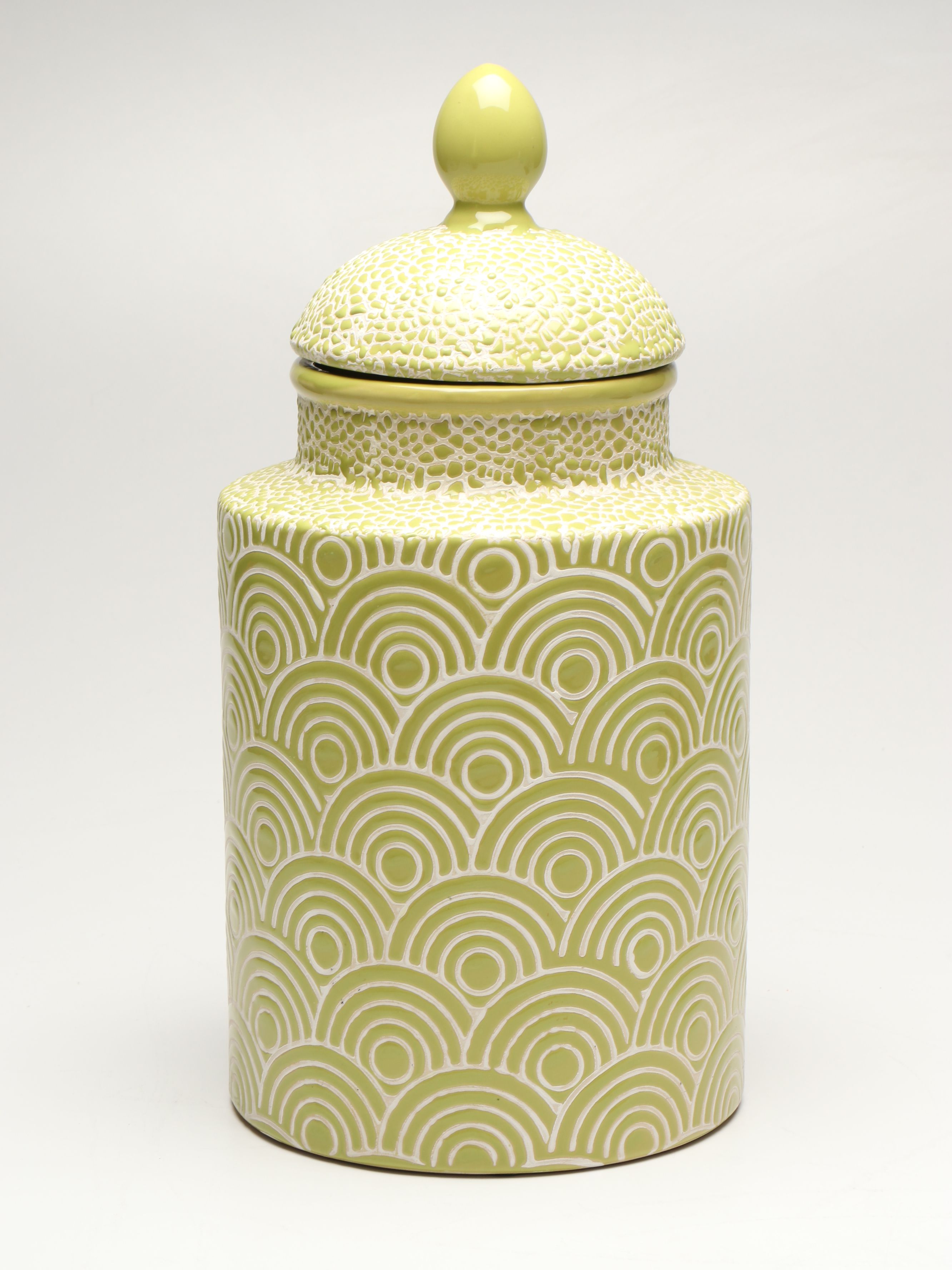 Contemporary Yellow Jar, Vase with Abstract Figure and More