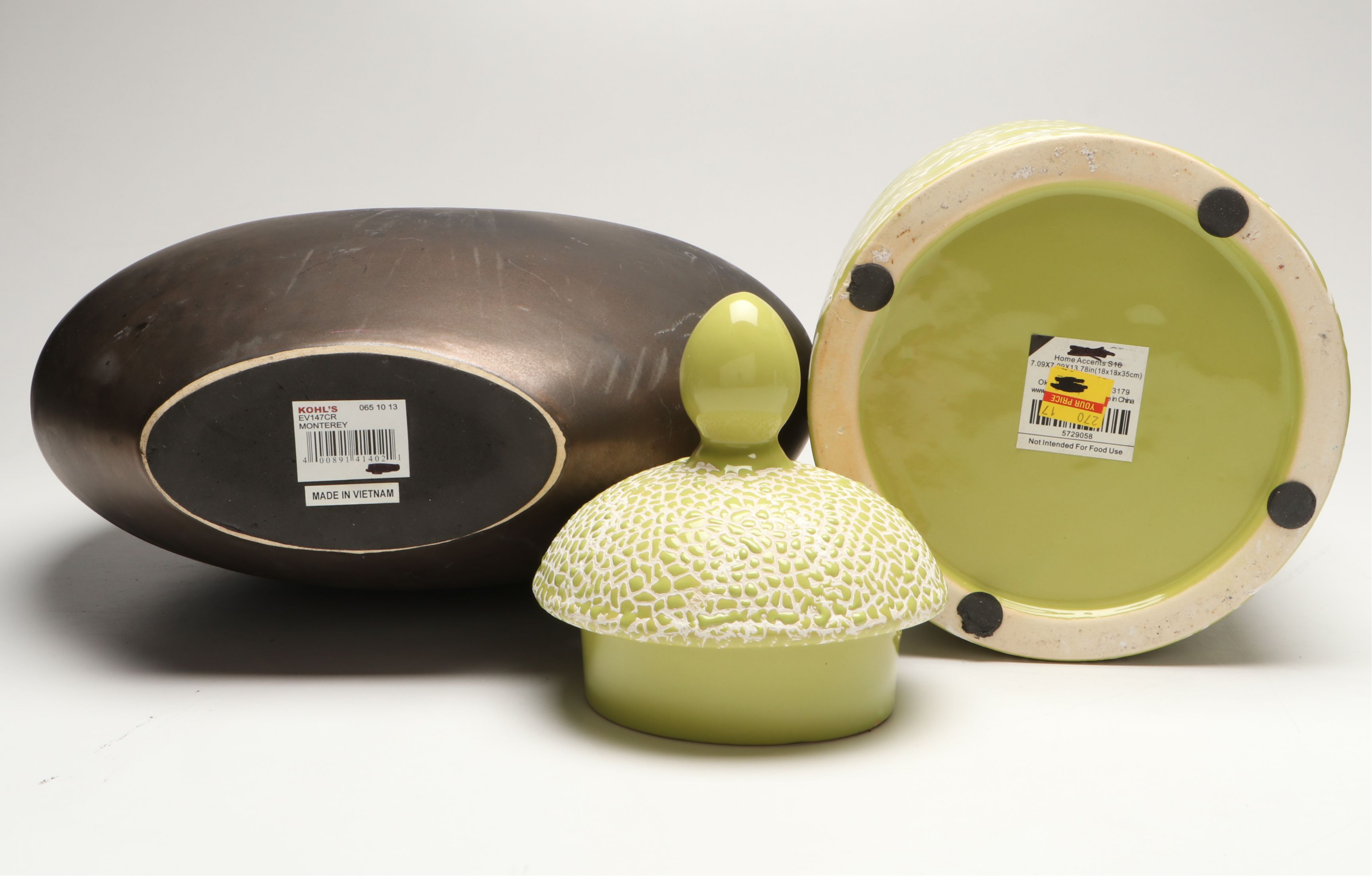 Contemporary Yellow Jar, Vase with Abstract Figure and More