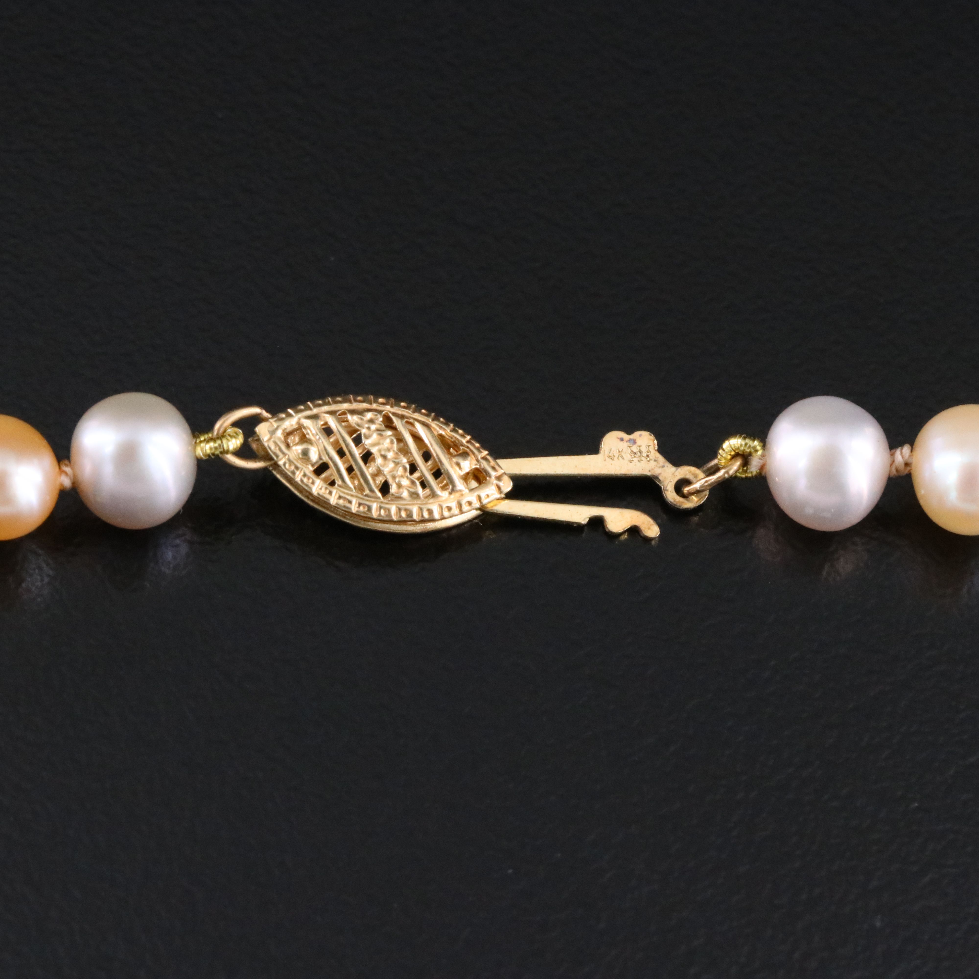 Pearl Necklace with 14K Clasp