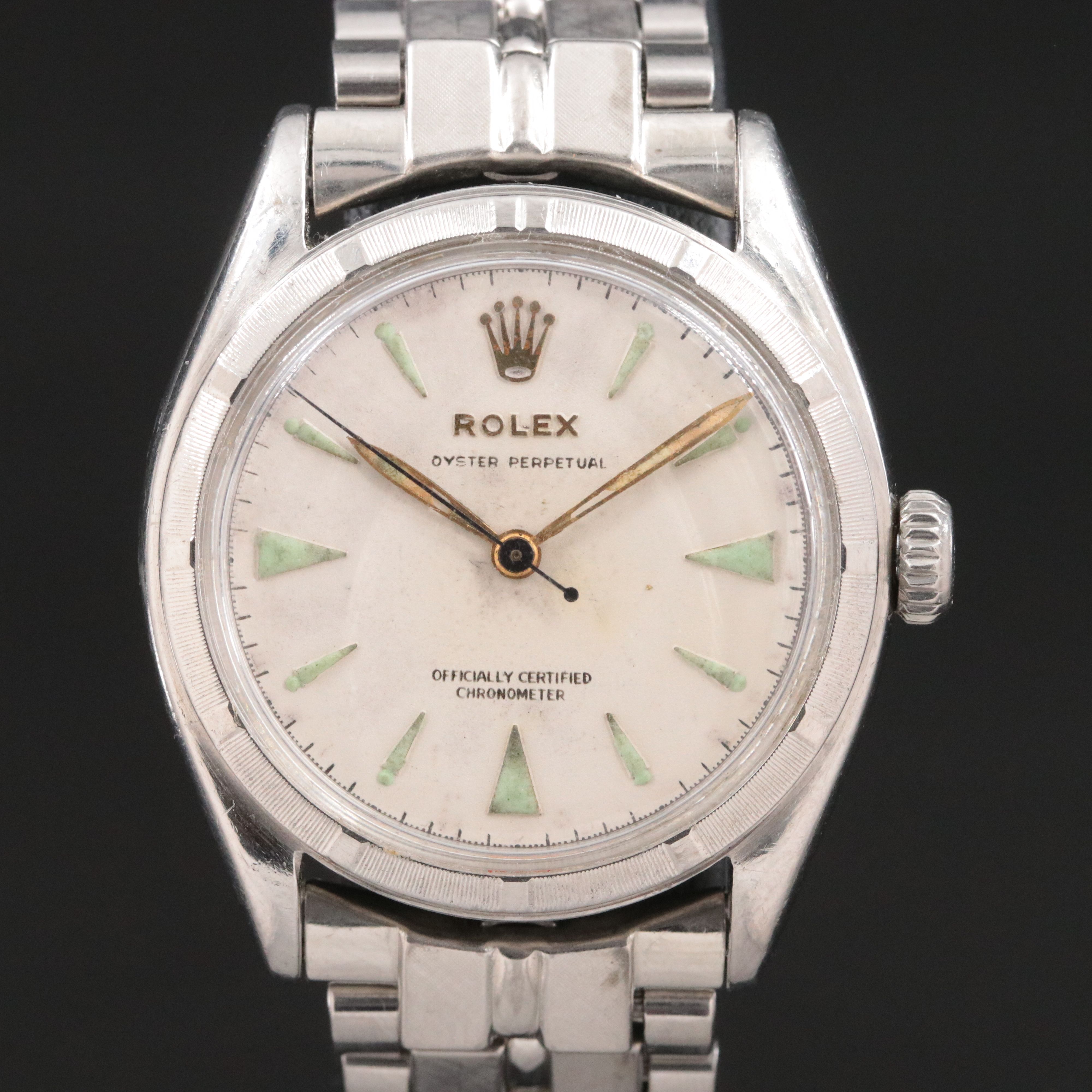 1950 Rolex Oyster Perpetual Semi-Bubble Back Ref. 6085 Watch
