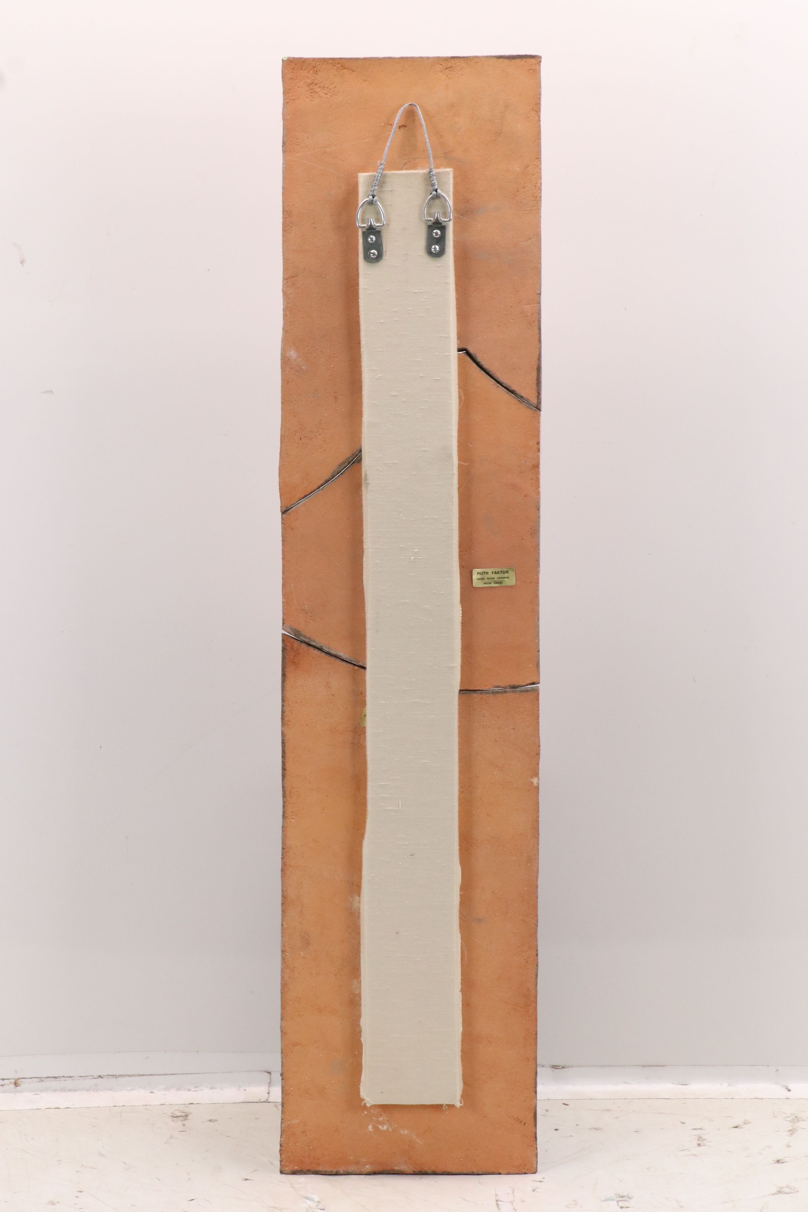 Ruth Faktorowicz Glazed Ceramic Relief Portrait of Family, Mid-Late 20th Century