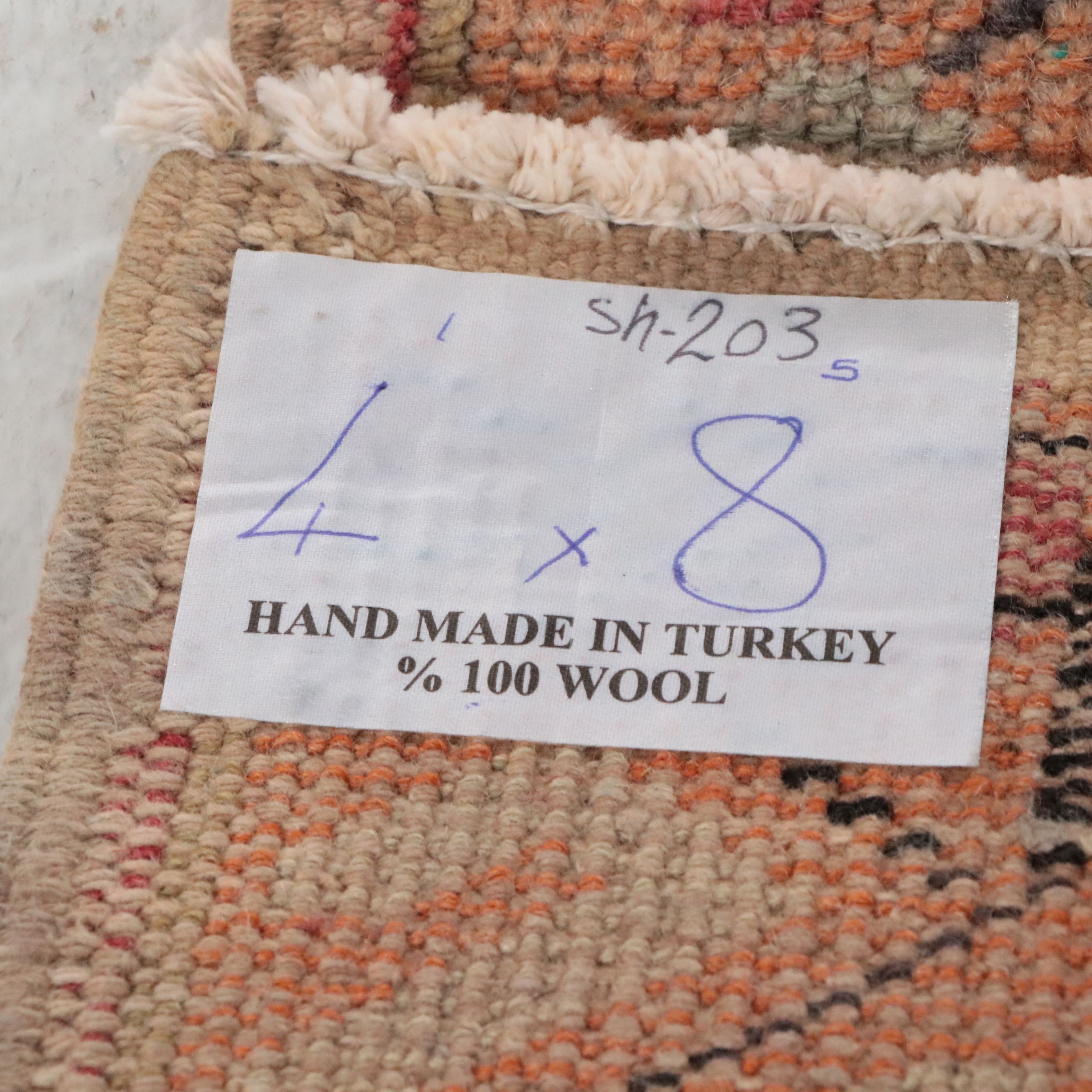 4'2 x 8'6 Hand-Knotted Turkish Village Area Rug