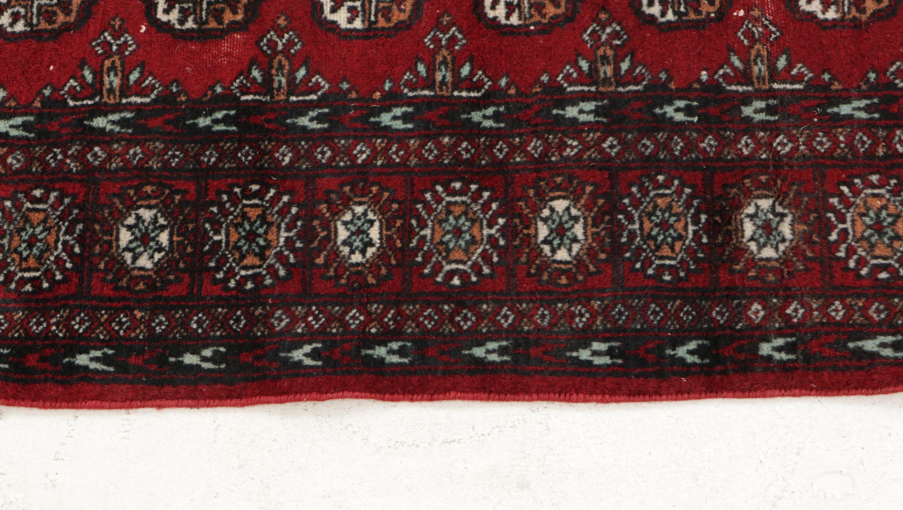 4'1 x 6'4 Hand-Knotted Pakistani Bokhara Area Rug