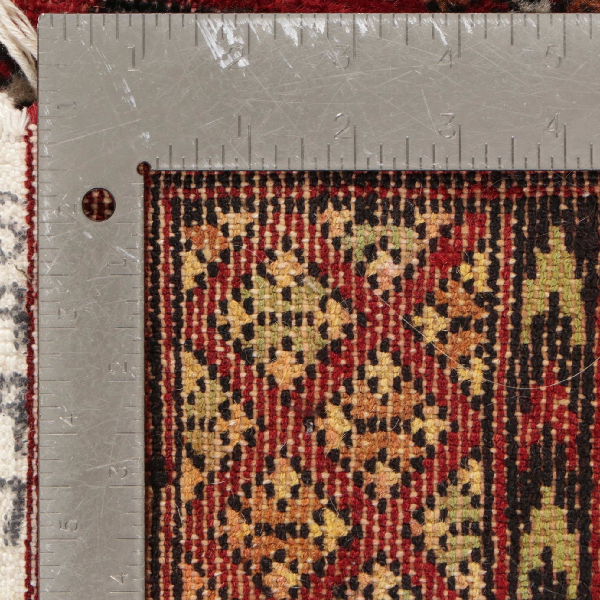 4'1 x 6'4 Hand-Knotted Pakistani Bokhara Area Rug