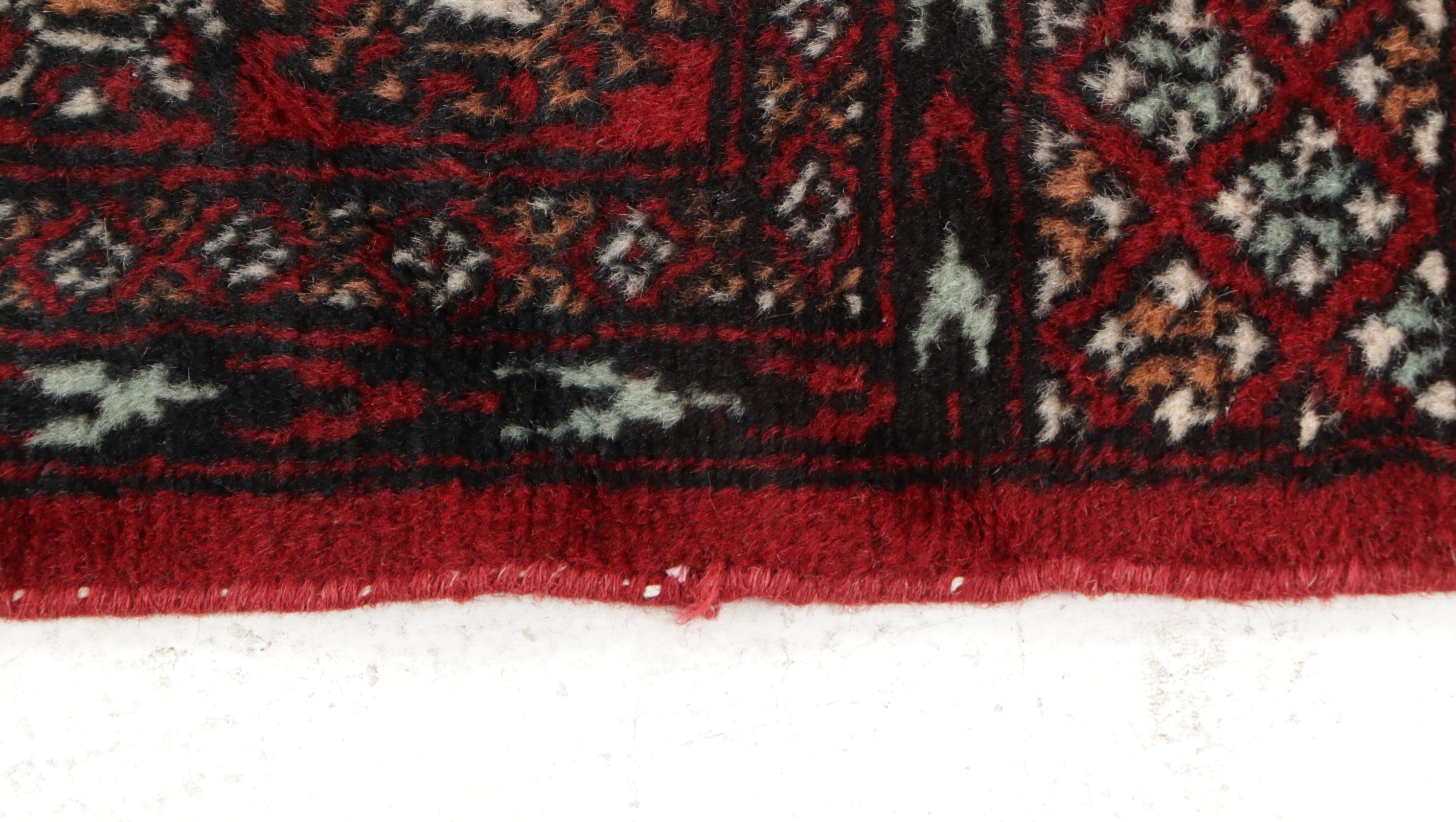 4'1 x 6'4 Hand-Knotted Pakistani Bokhara Area Rug