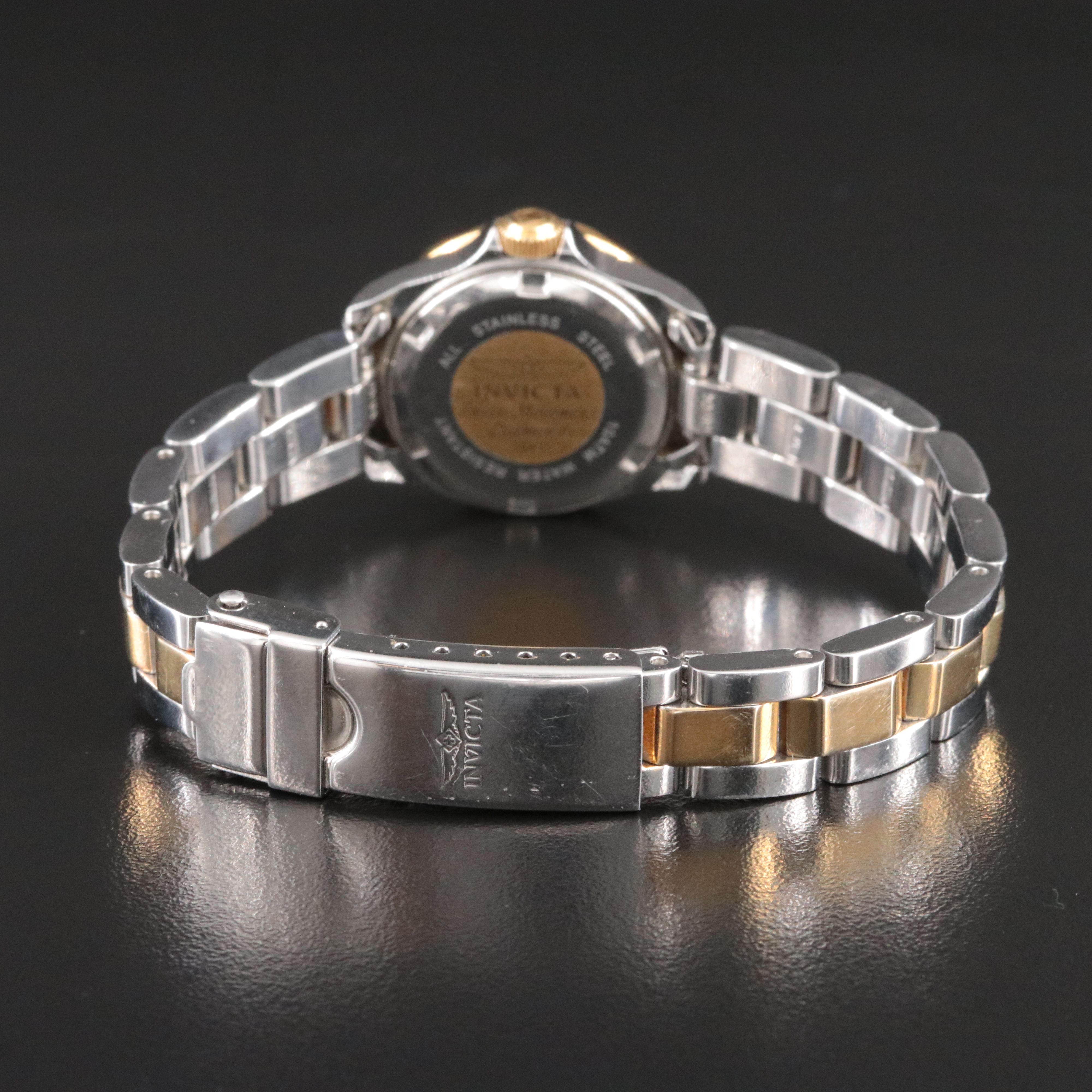 Invicta Professional Diver Diamond and Stainless Steel Swiss Quartz Watch #3042