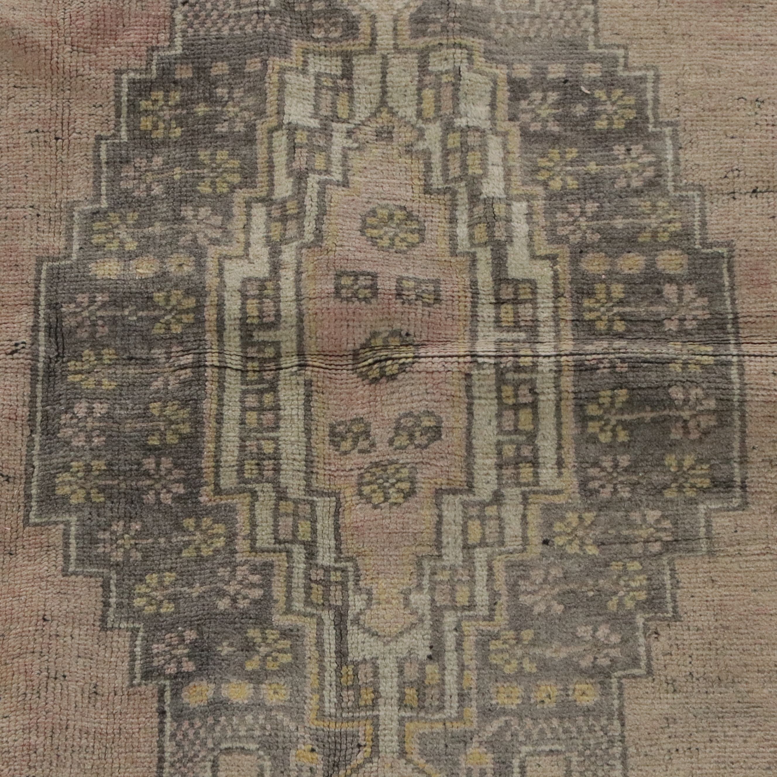 4'3 x 7'1 Hand-Knotted Turkish Anatolian Area Rug