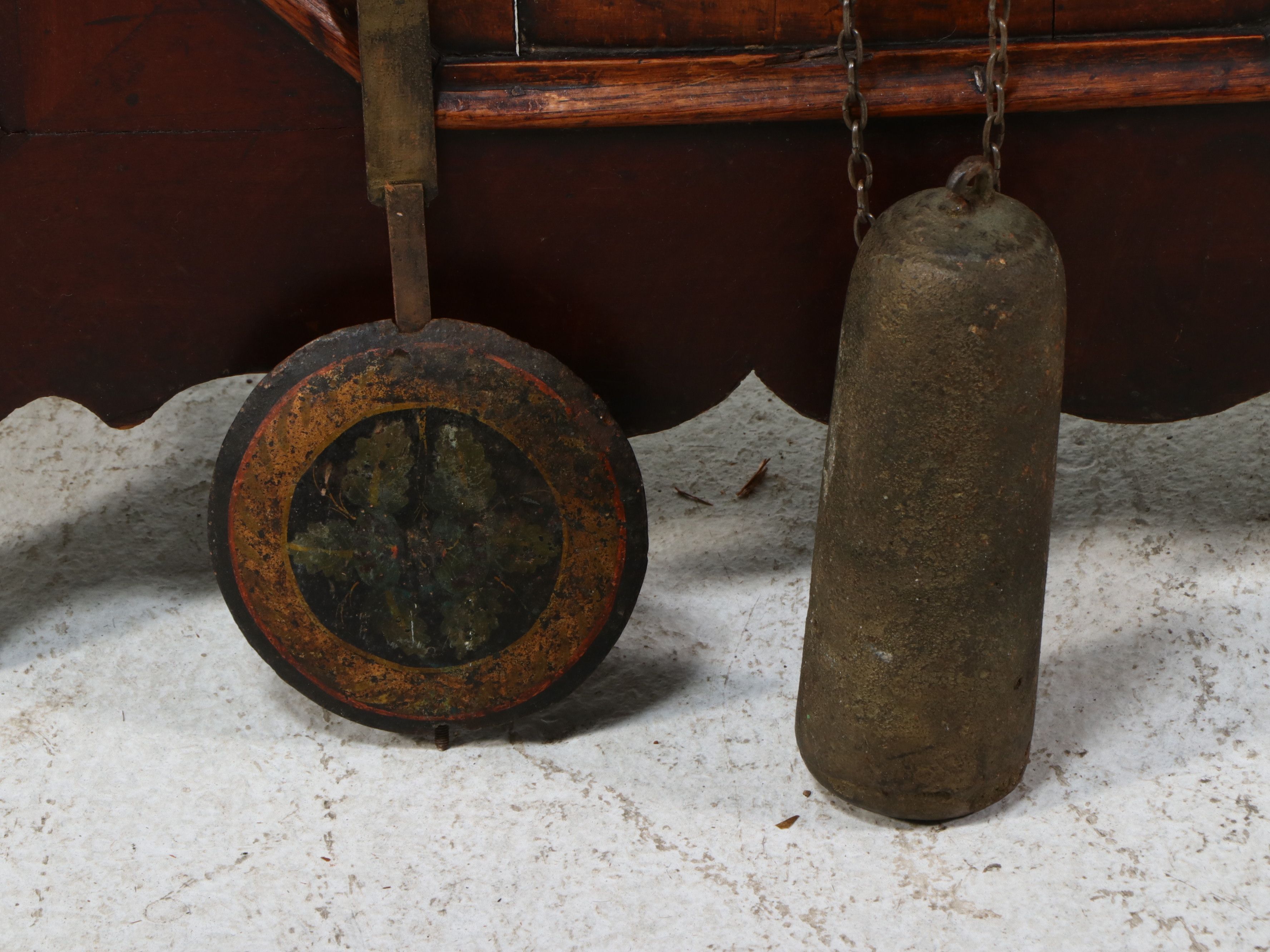G. Steele English Regency Painted Dial Mahogany Longcase Clock, 19th Century