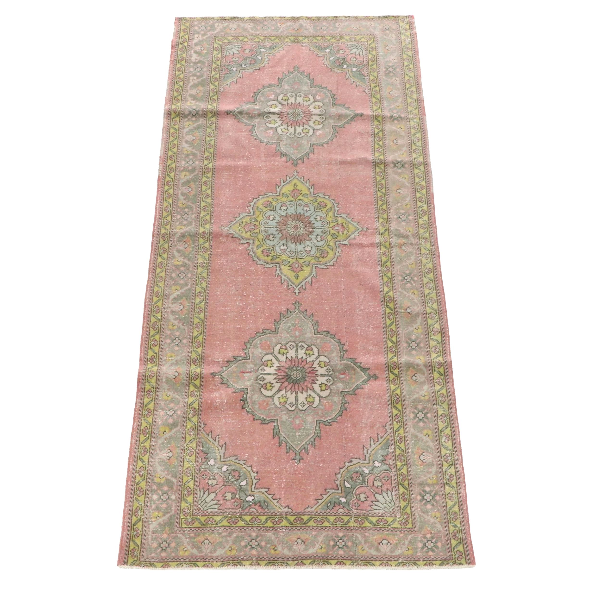 4'7 x 11' Hand-Knotted Turkish Oushak Long Rug