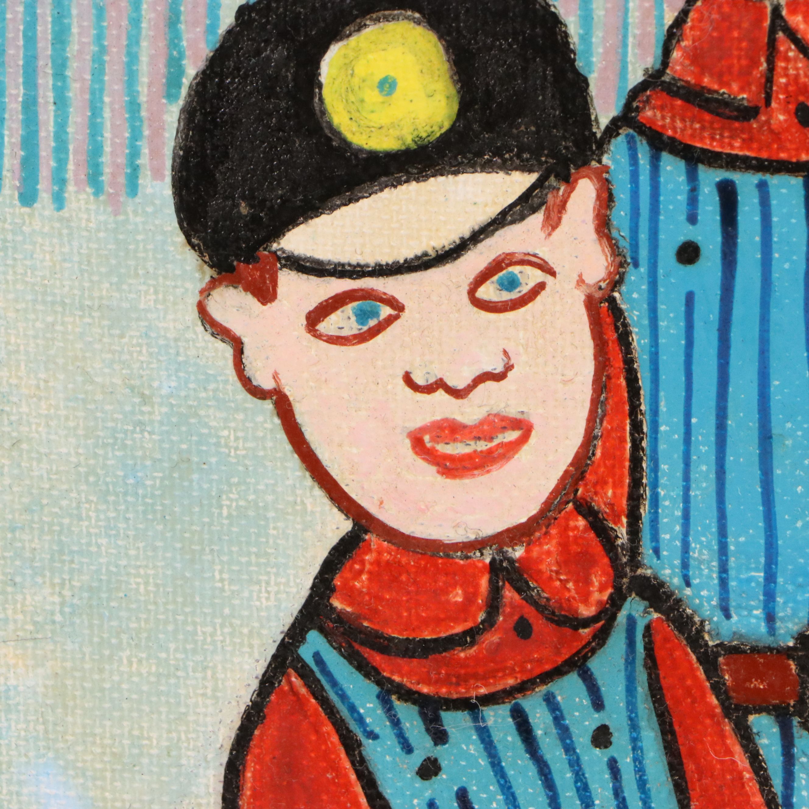 Jack Savitsky Oil Painting "Coal Miners," 1979