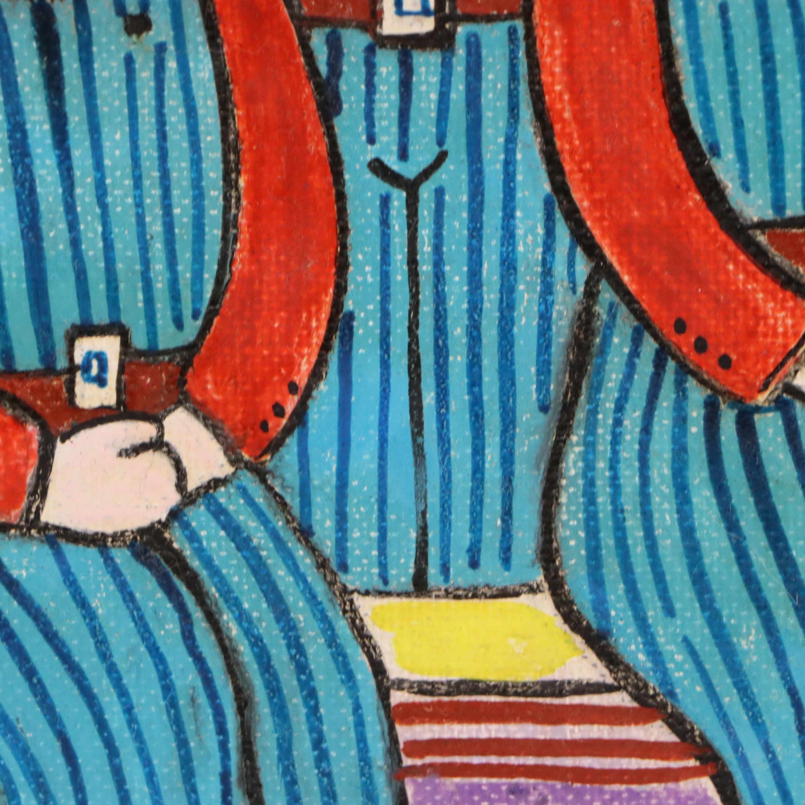 Jack Savitsky Oil Painting "Coal Miners," 1979