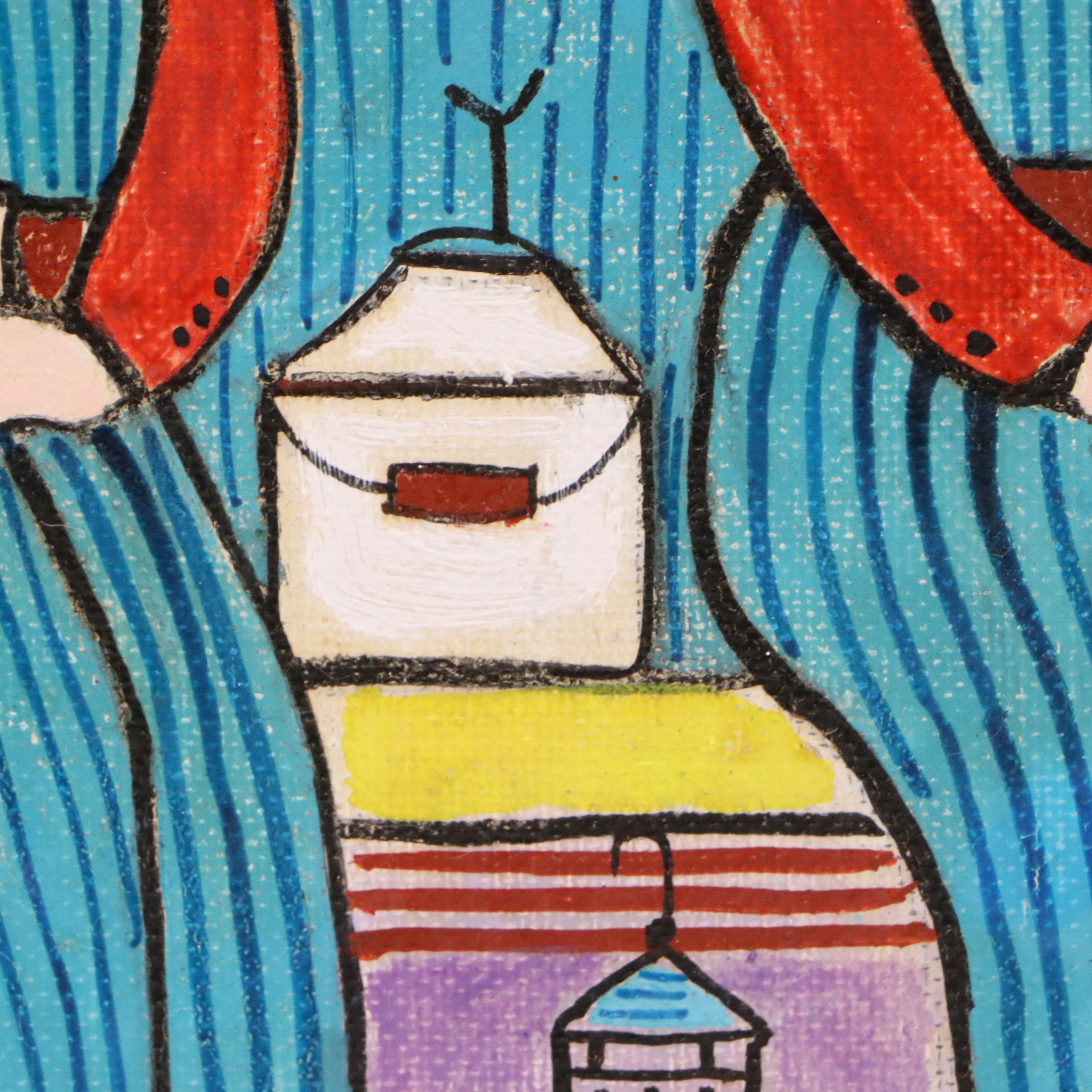 Jack Savitsky Oil Painting "Coal Miners," 1979