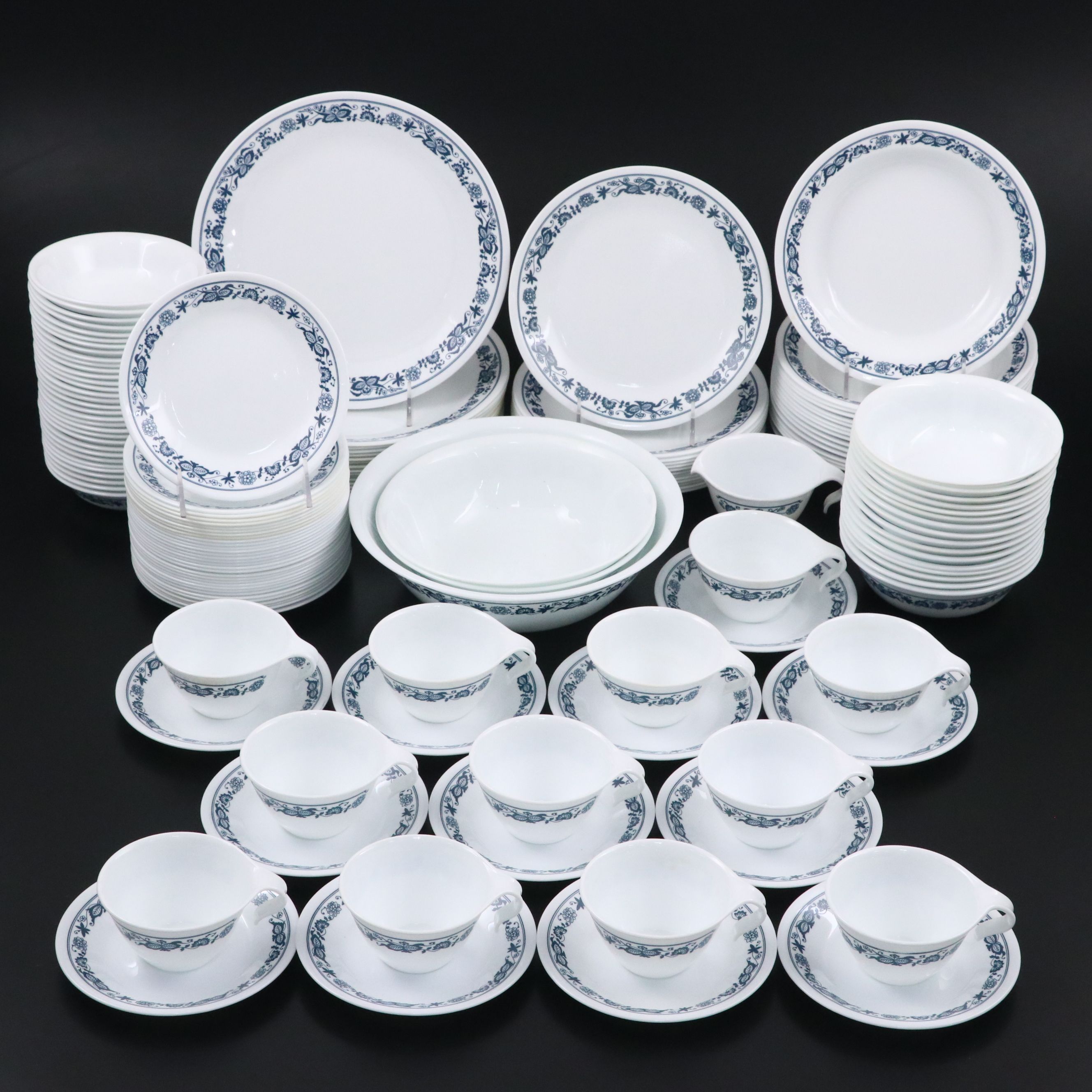 Corning Corelle "Old Town Blue" Vitrelle Glass Dinnerware