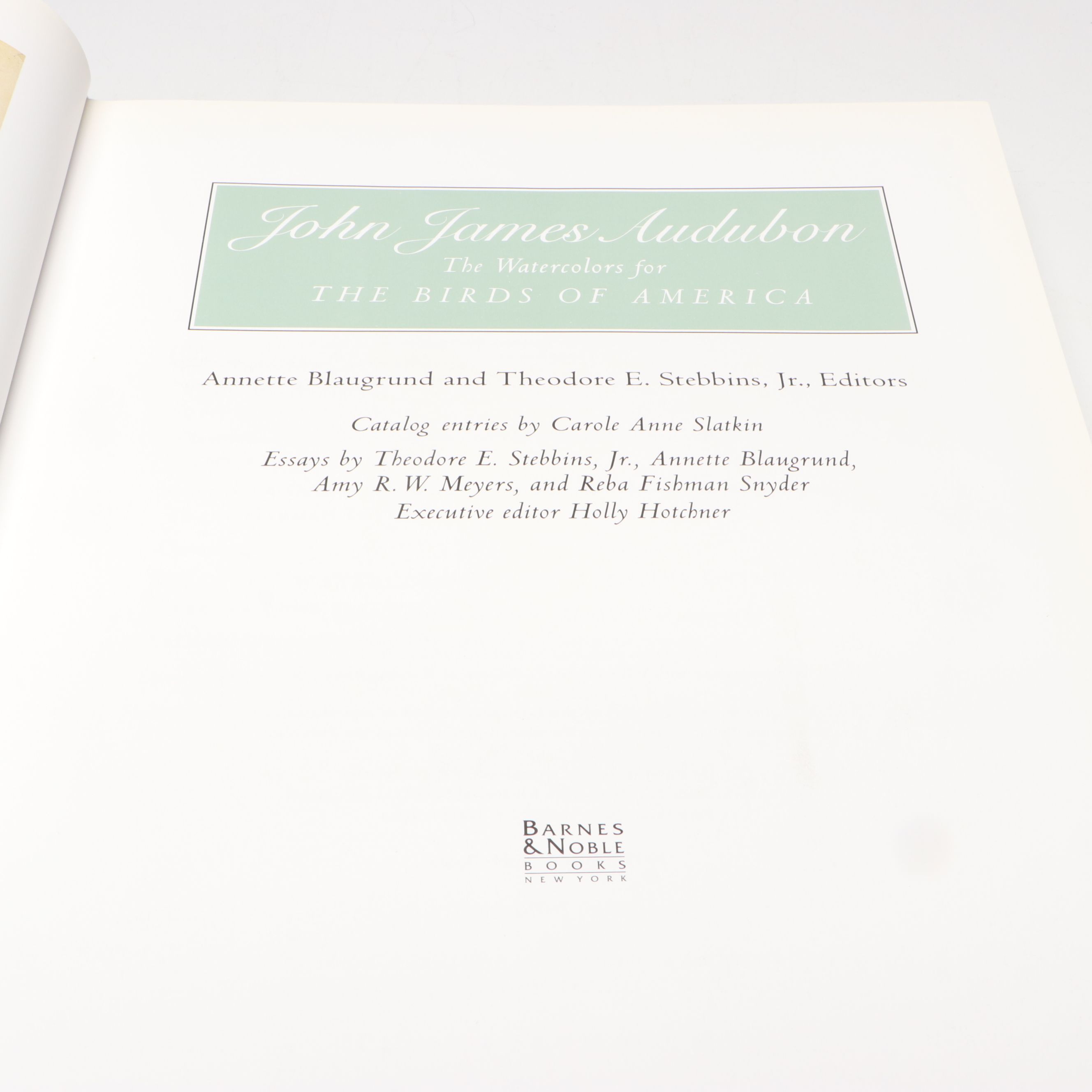 First Edition Thus "John James Audubon: Watercolors for The Birds of America"