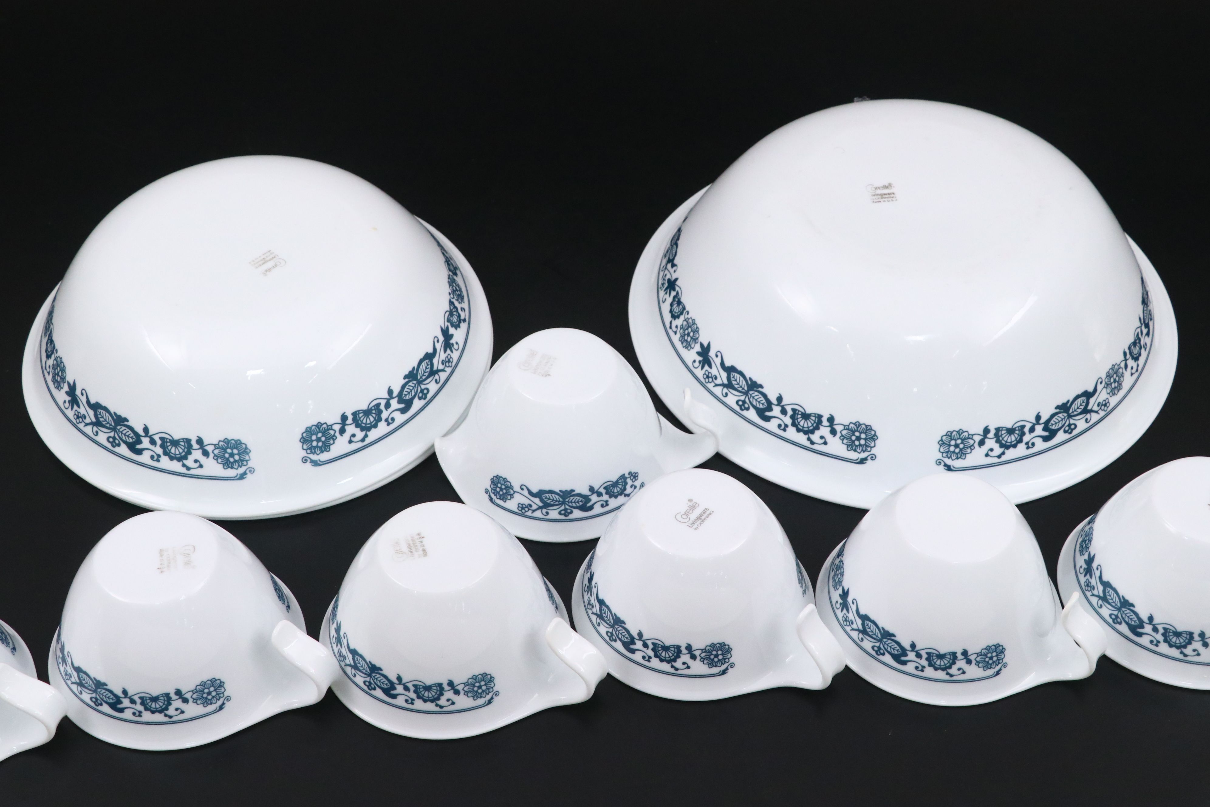 Corning Corelle "Old Town Blue" Vitrelle Glass Dinnerware