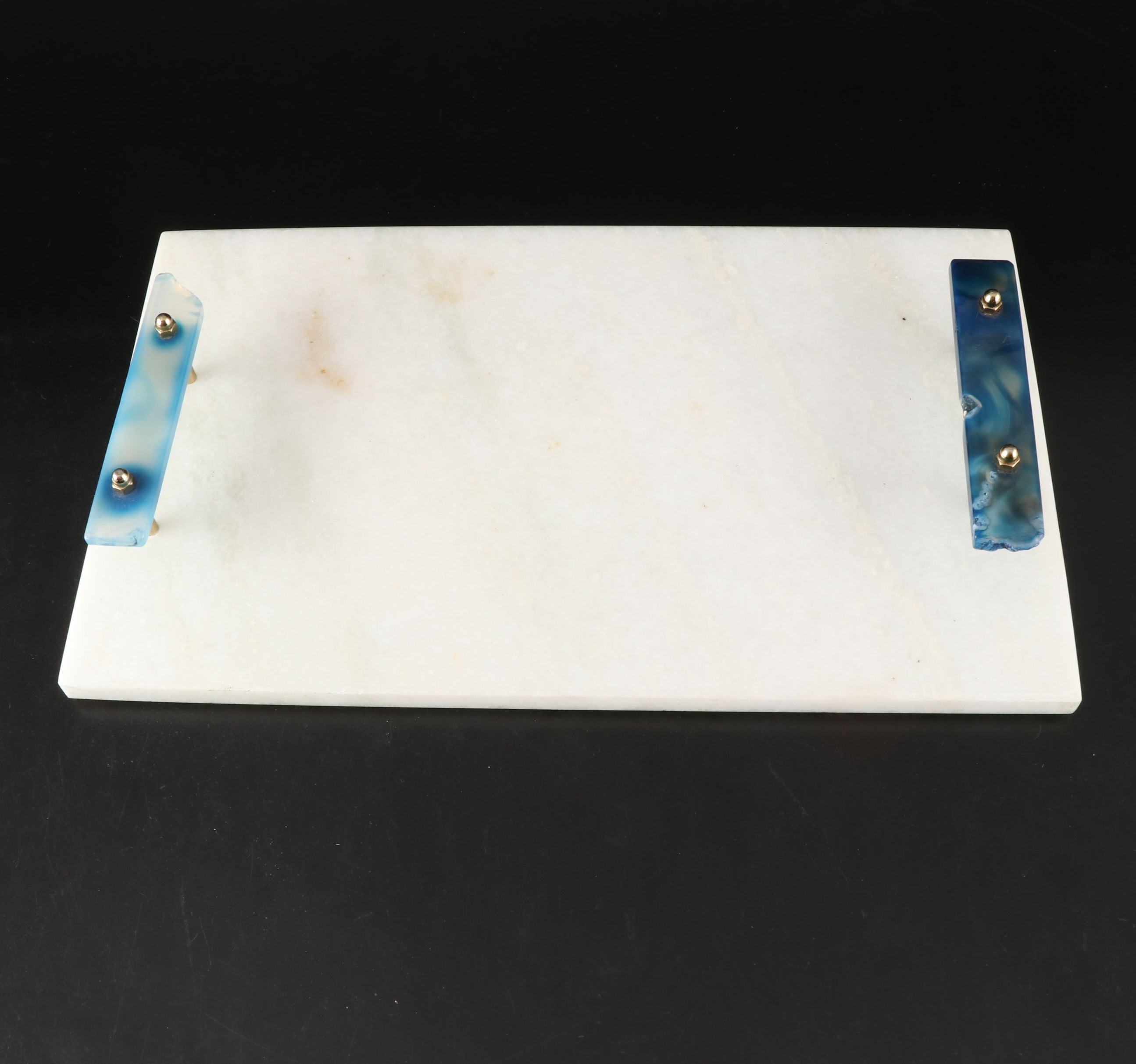 At Home Alabaster Tray with Other Contemporary Table Accessories